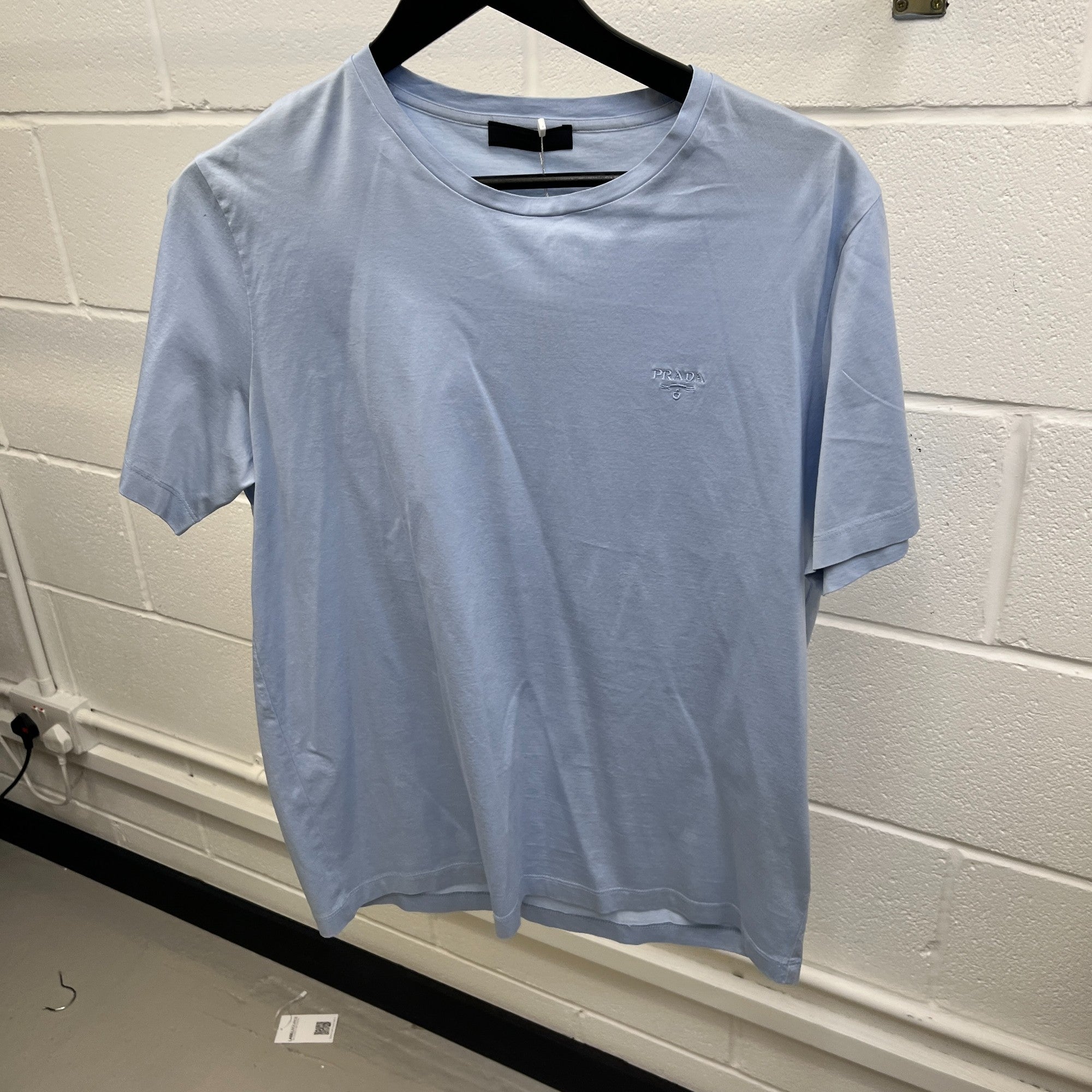 Men's Embroidered Logo T-Shirt Blue Size XL