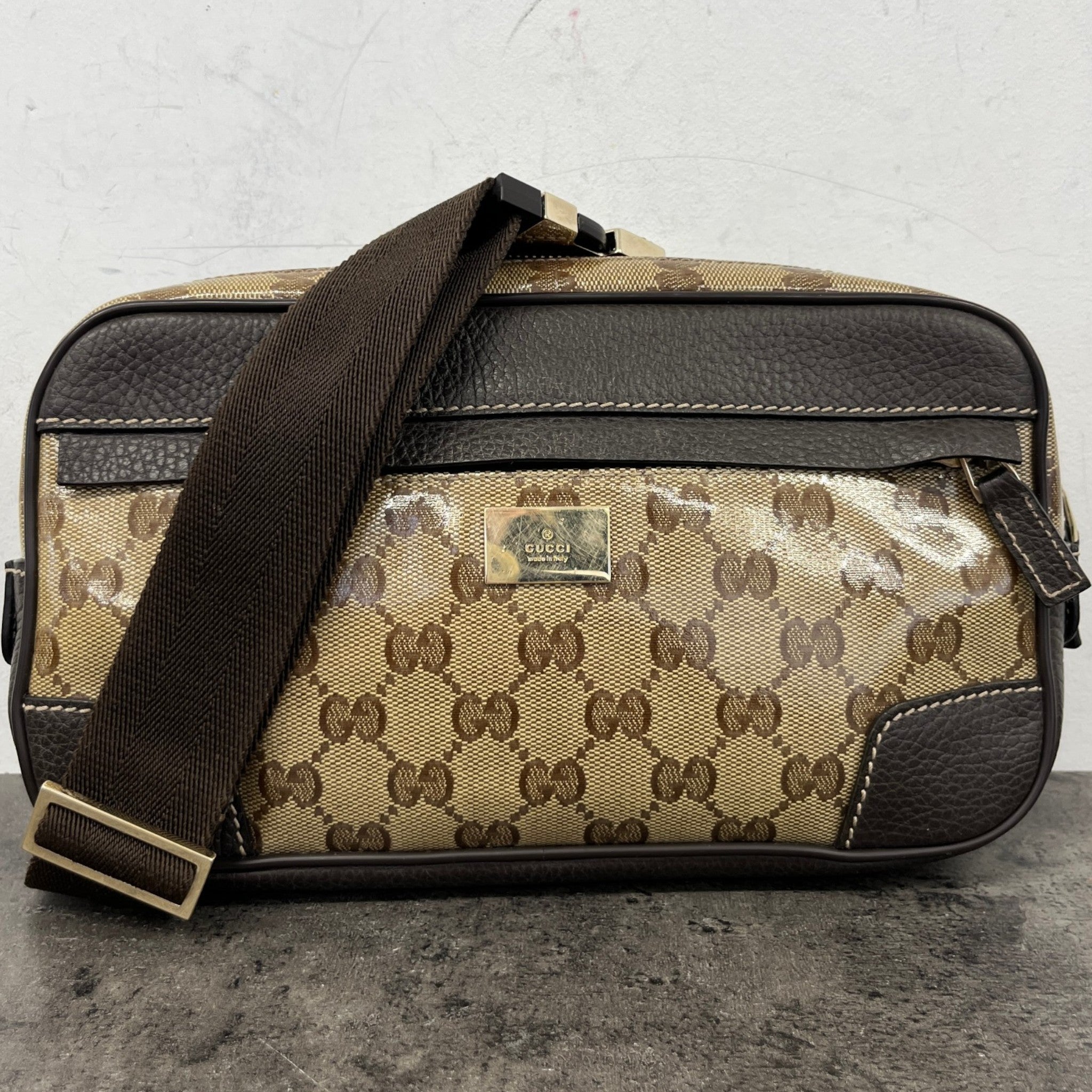 Men's Gg Supreme Belt Bag Beige