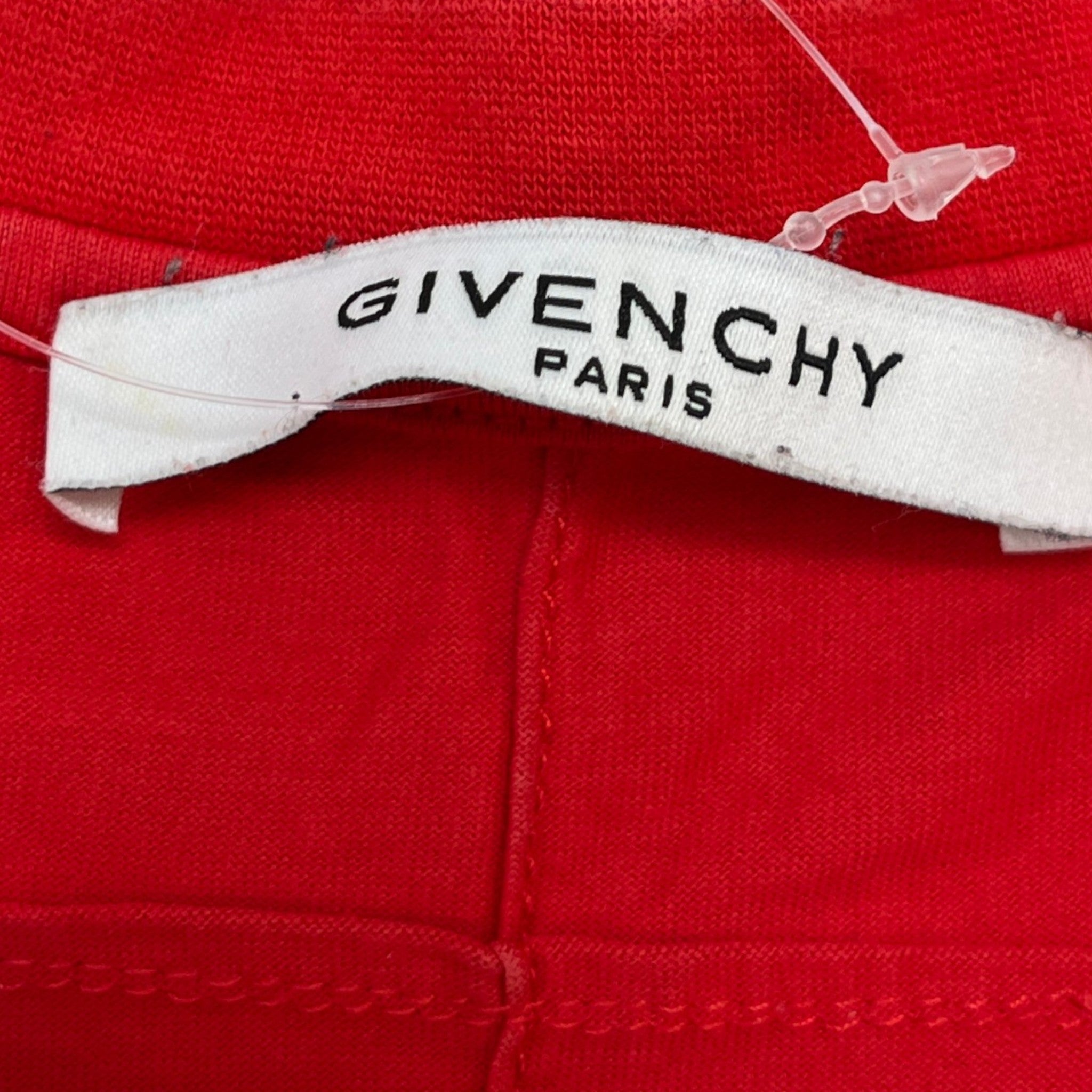 Men's Distressed Logo Patch T-Shirt Red Size S