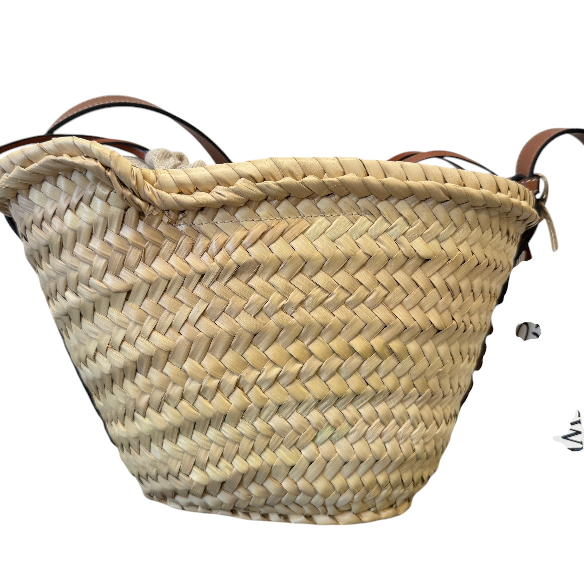 Women's Drawstring Bucket Palm Bag Brown