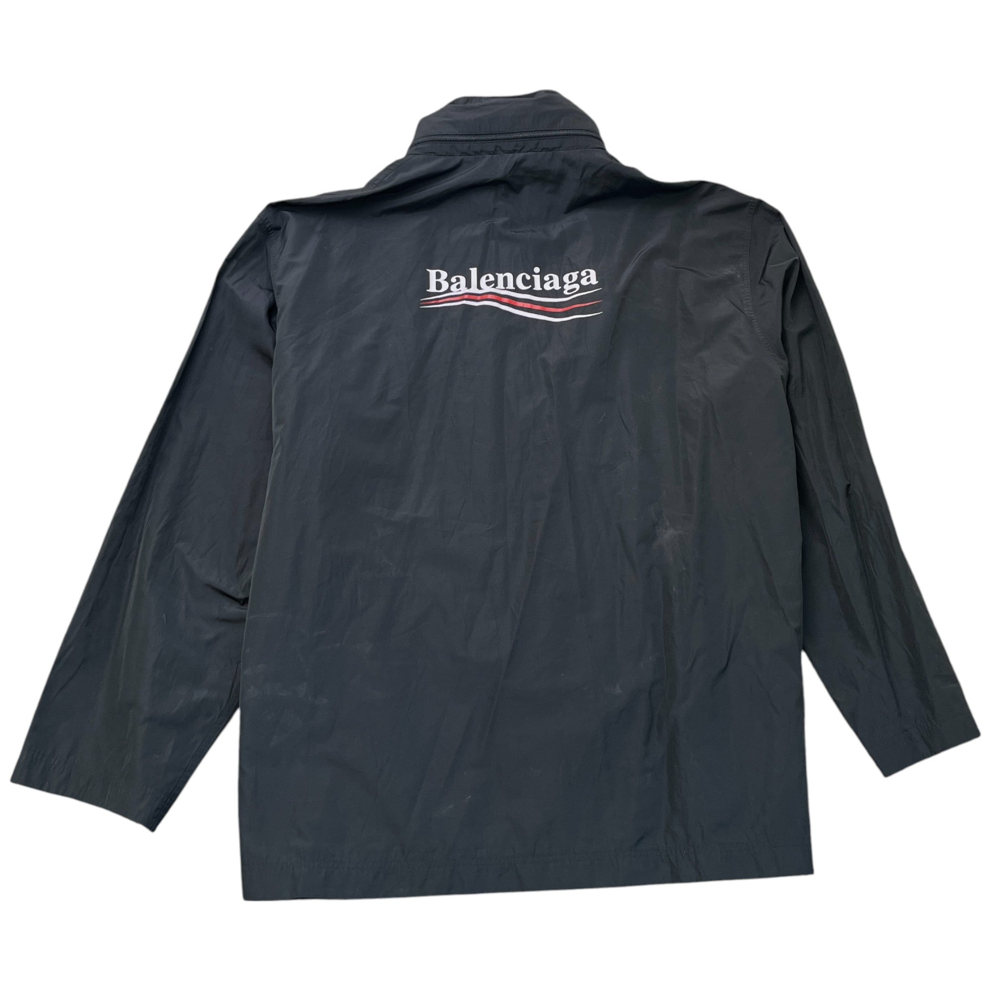 Men's Political Logo Print Windbreaker Black Size IT 50 / L