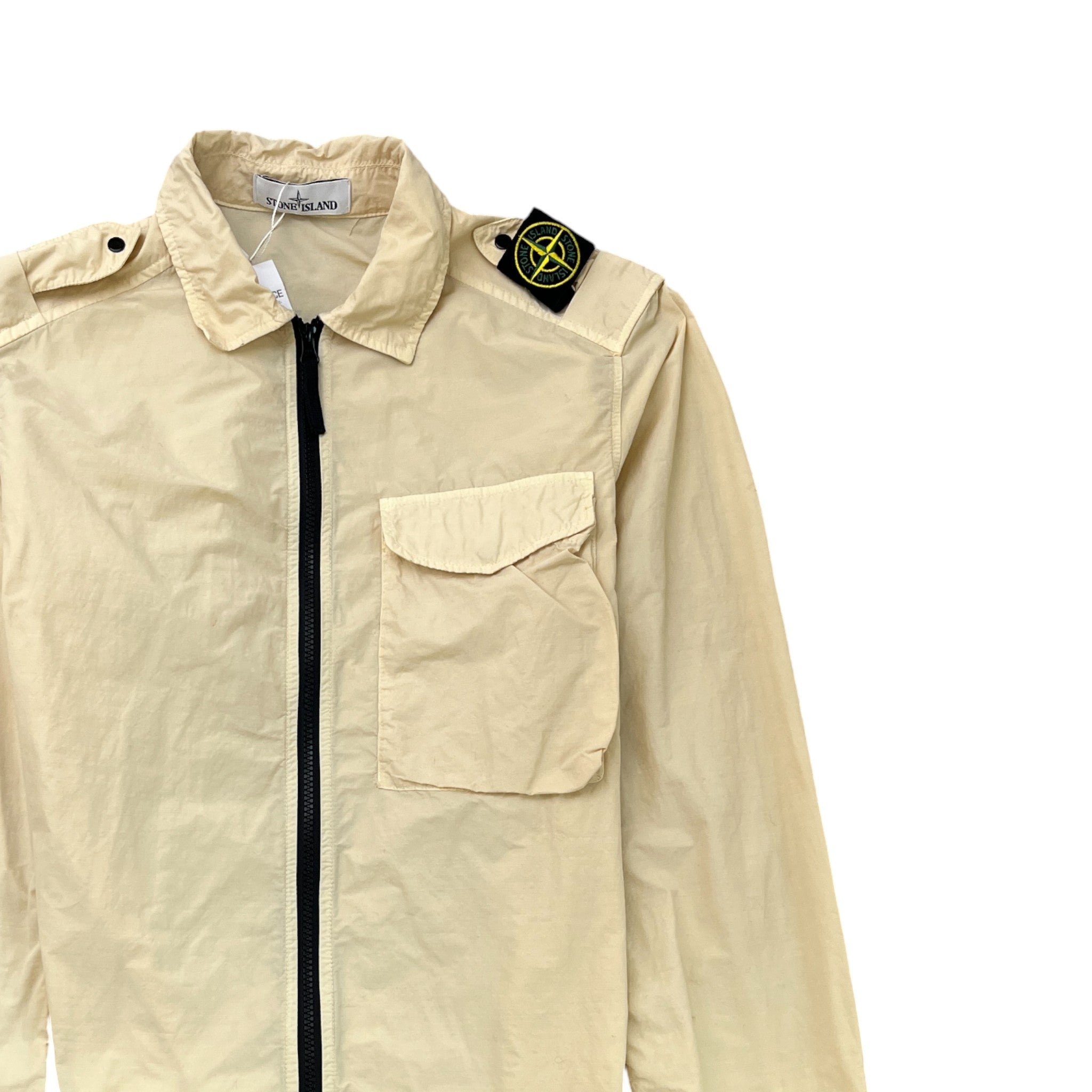 Men's Applique Logo Jacket Cream Size S