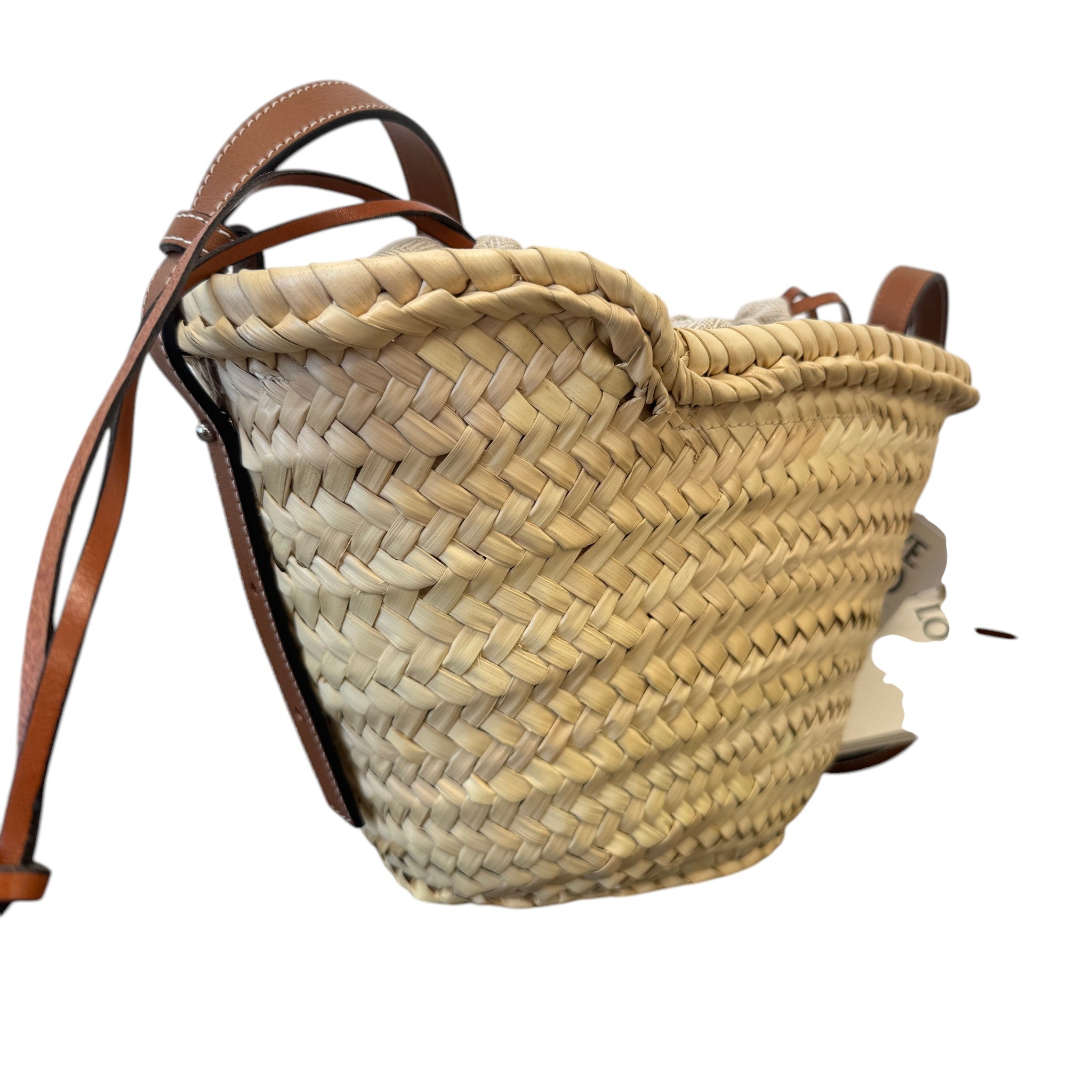 Women's Drawstring Bucket Palm Bag Brown