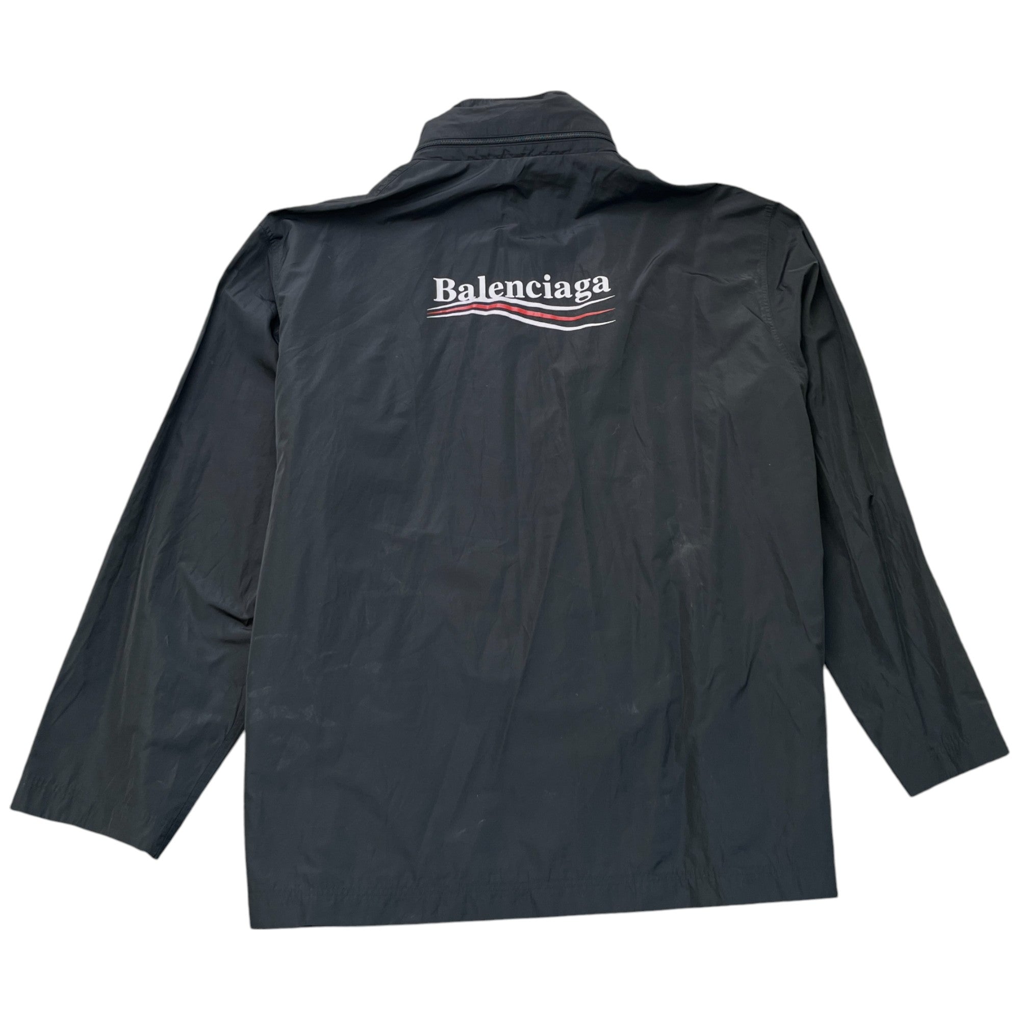 Men's Political Logo Print Windbreaker Black Size IT 50 / L