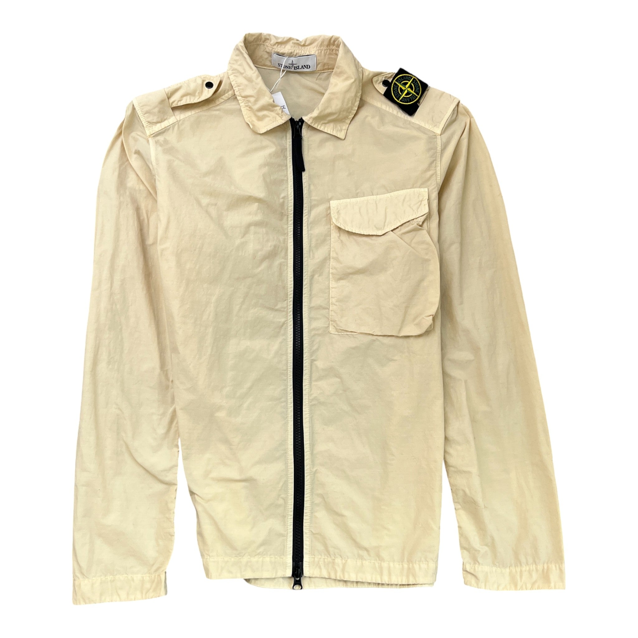 Men's Applique Logo Jacket Cream Size S