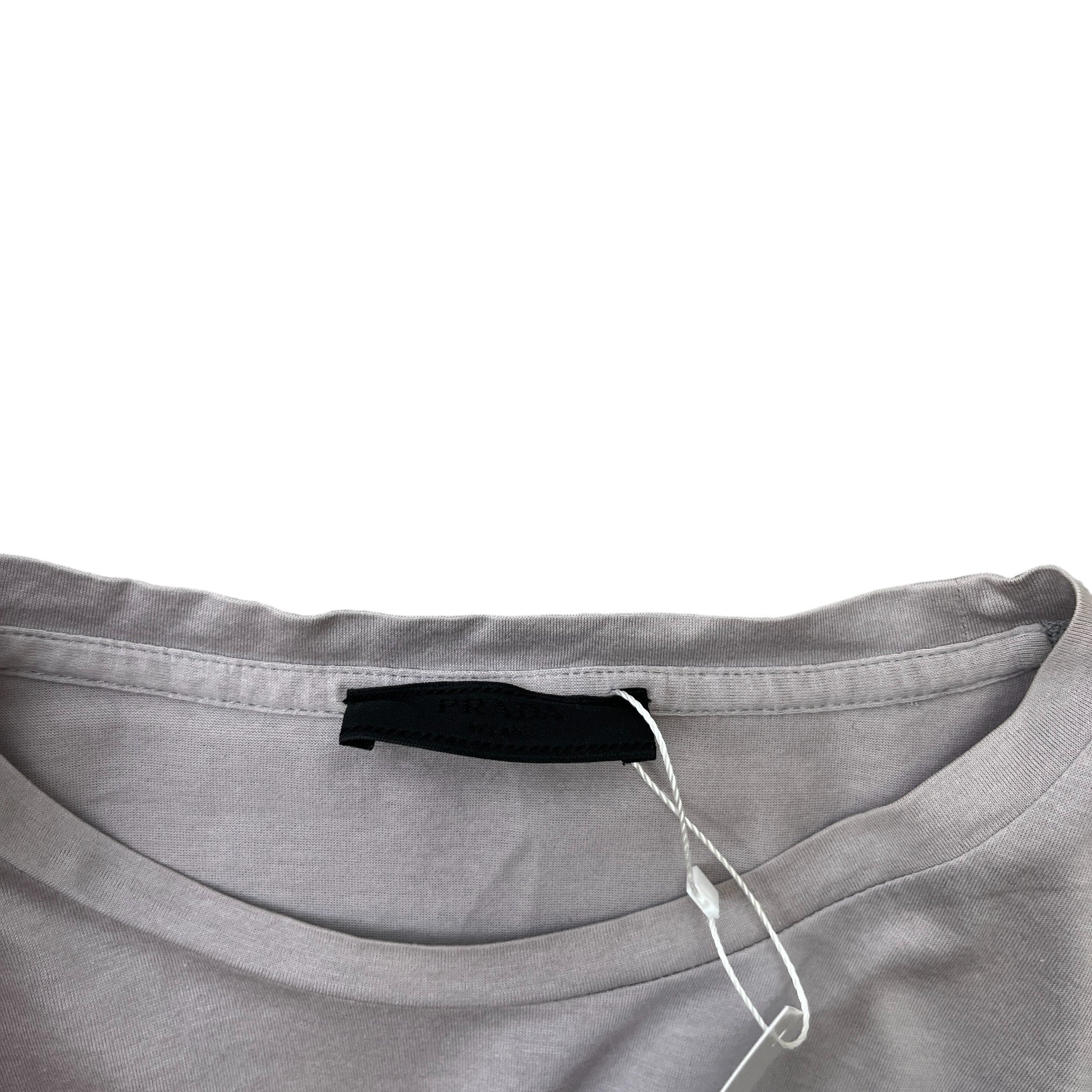 Men's Embroidered Logo T-Shirt Grey Size M