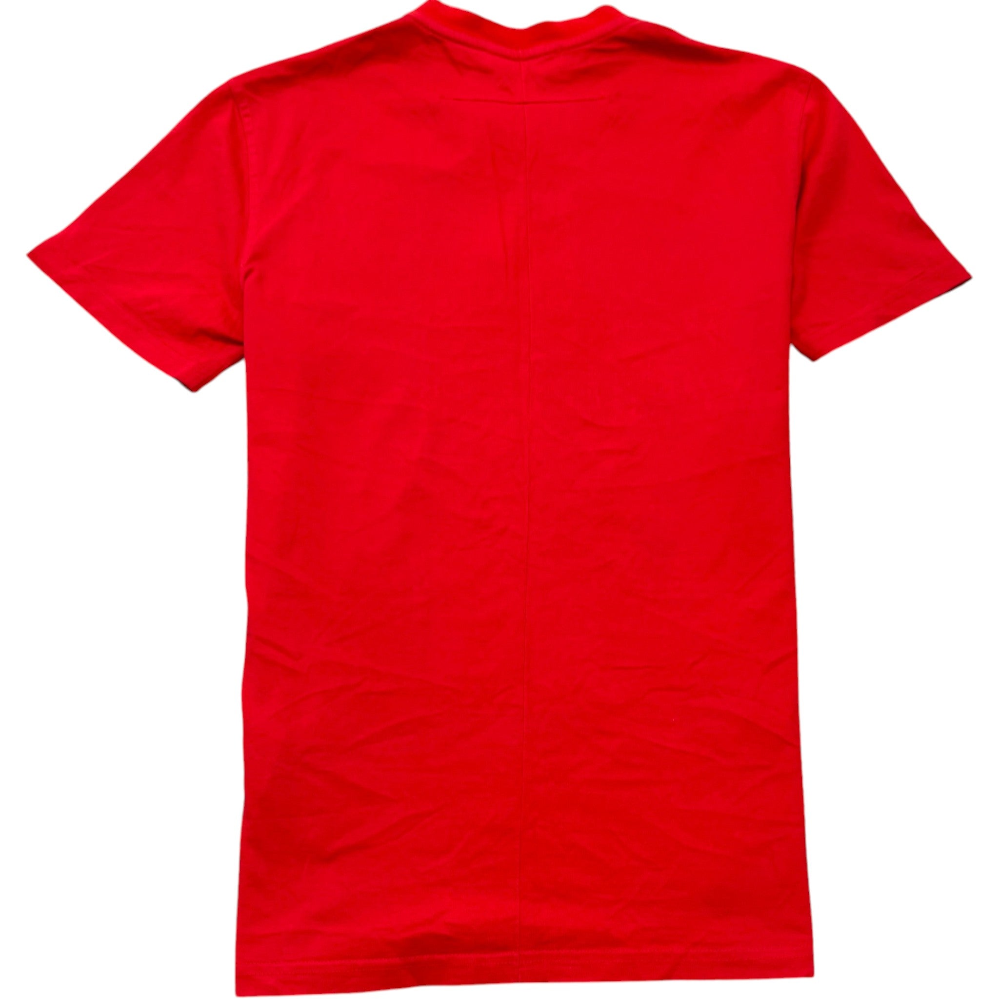Men's Distressed Logo Patch T-Shirt Red Size S