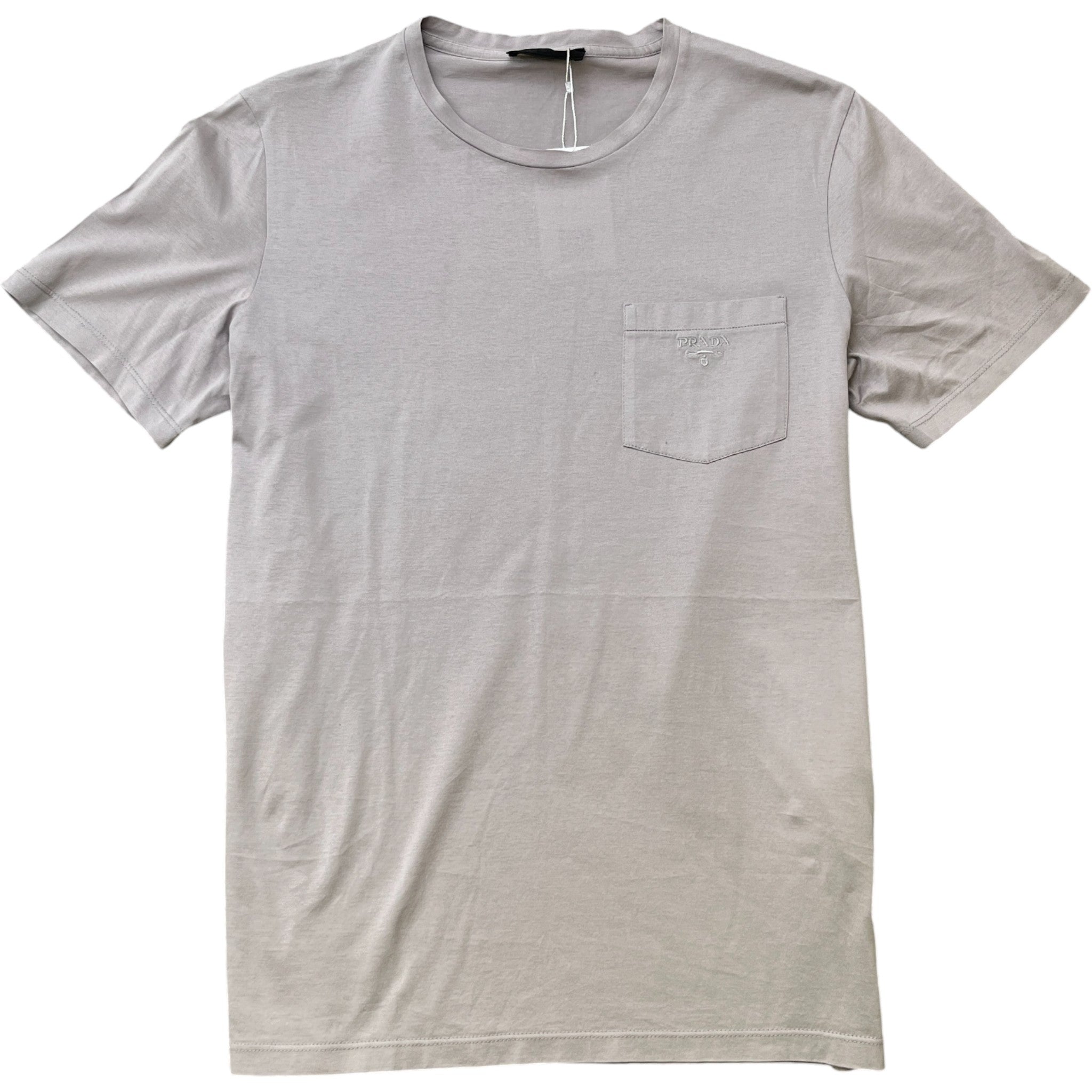 Men's Embroidered Logo T-Shirt Grey Size M