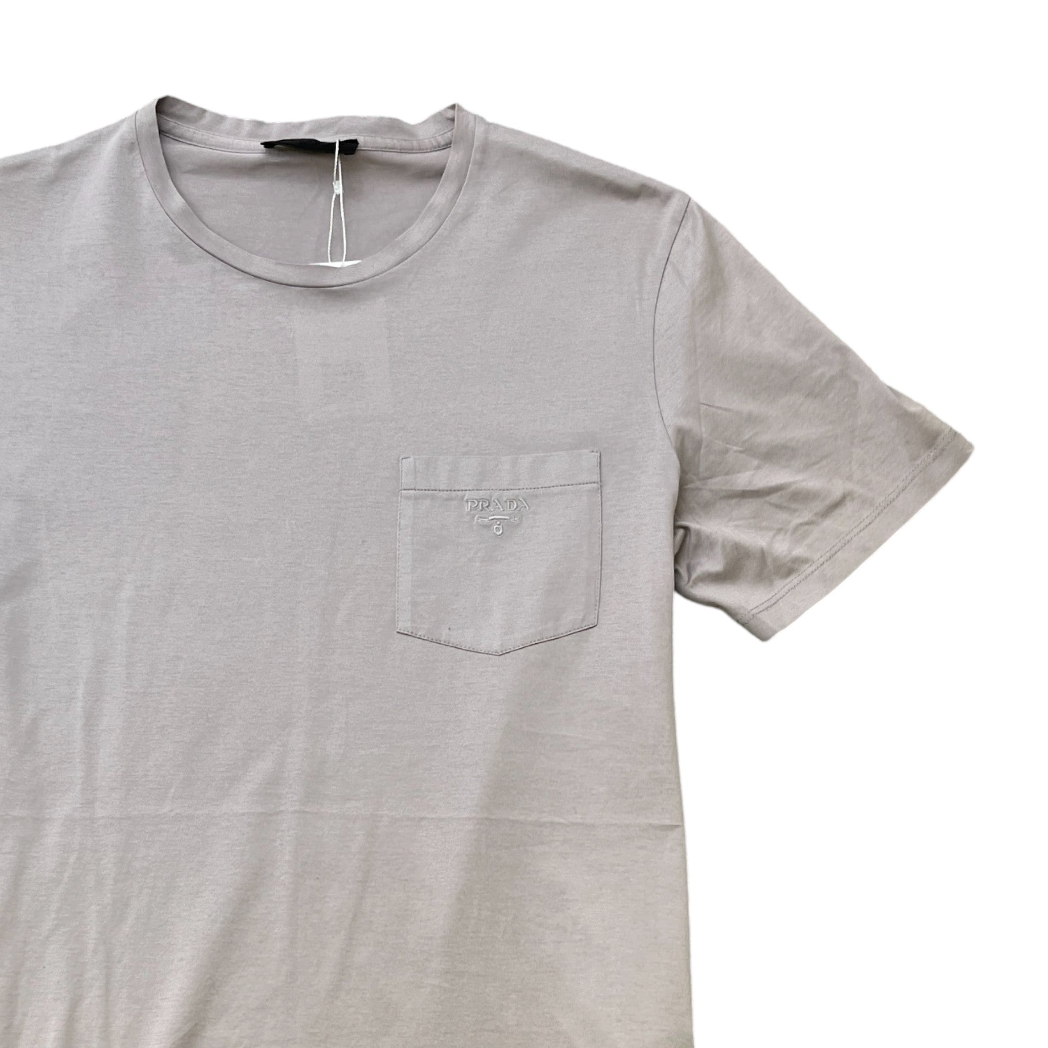 Men's Embroidered Logo T-Shirt Grey Size M