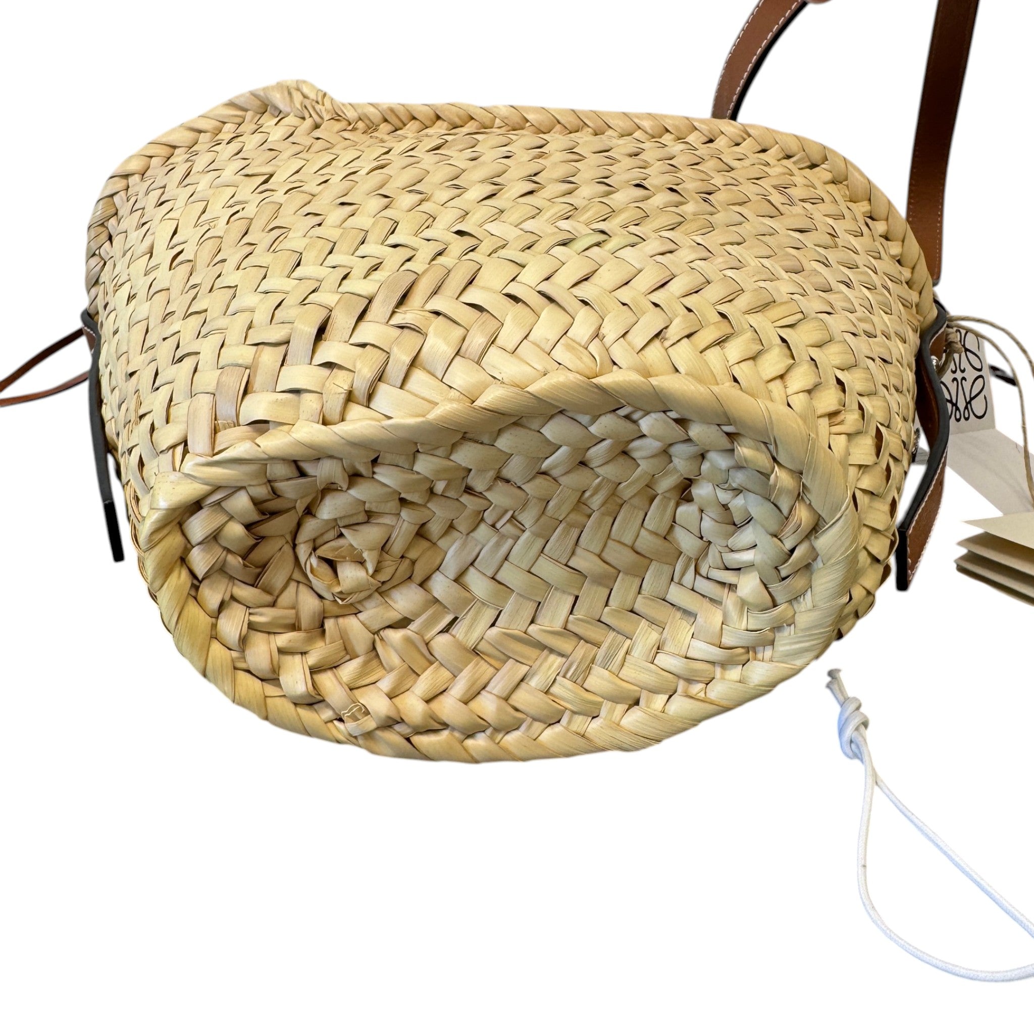 Women's Drawstring Bucket Palm Bag Brown