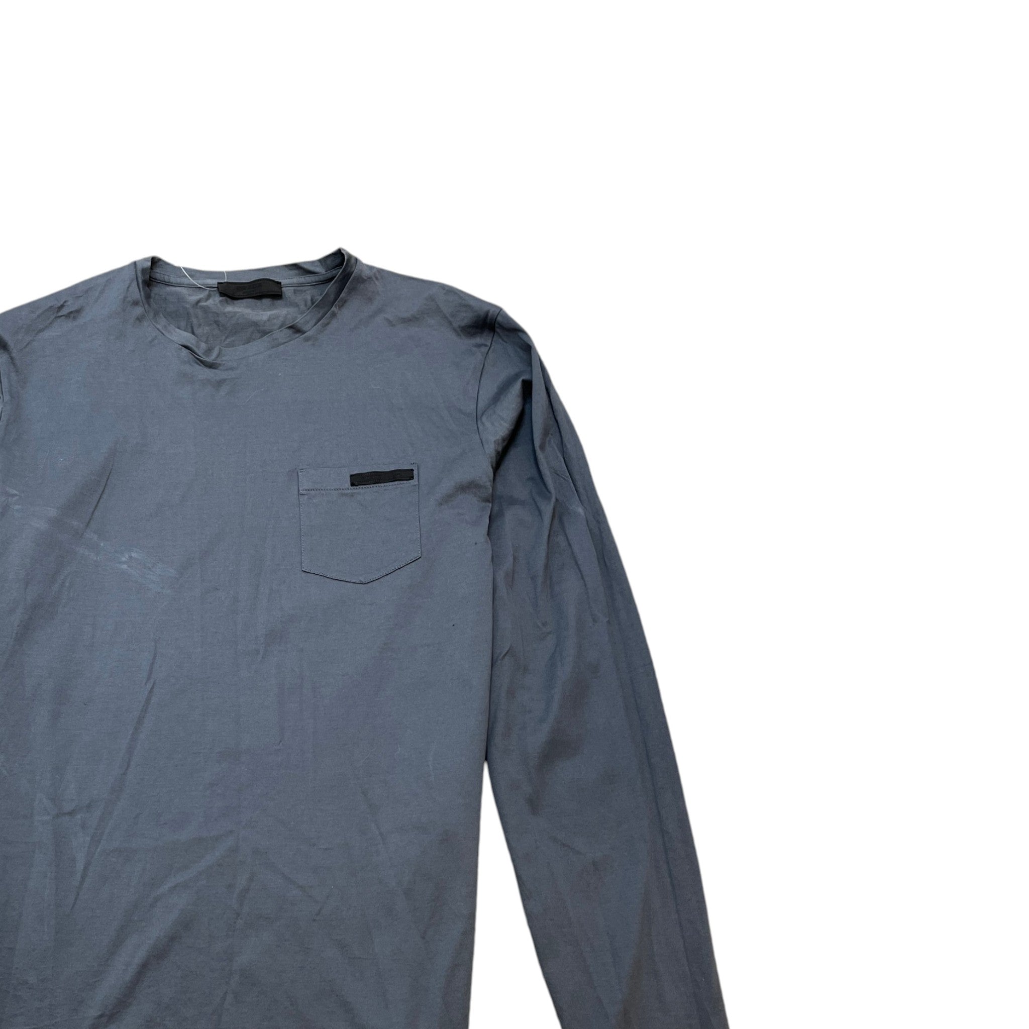 Men's Plaque Logo T-Shirt Grey Size M