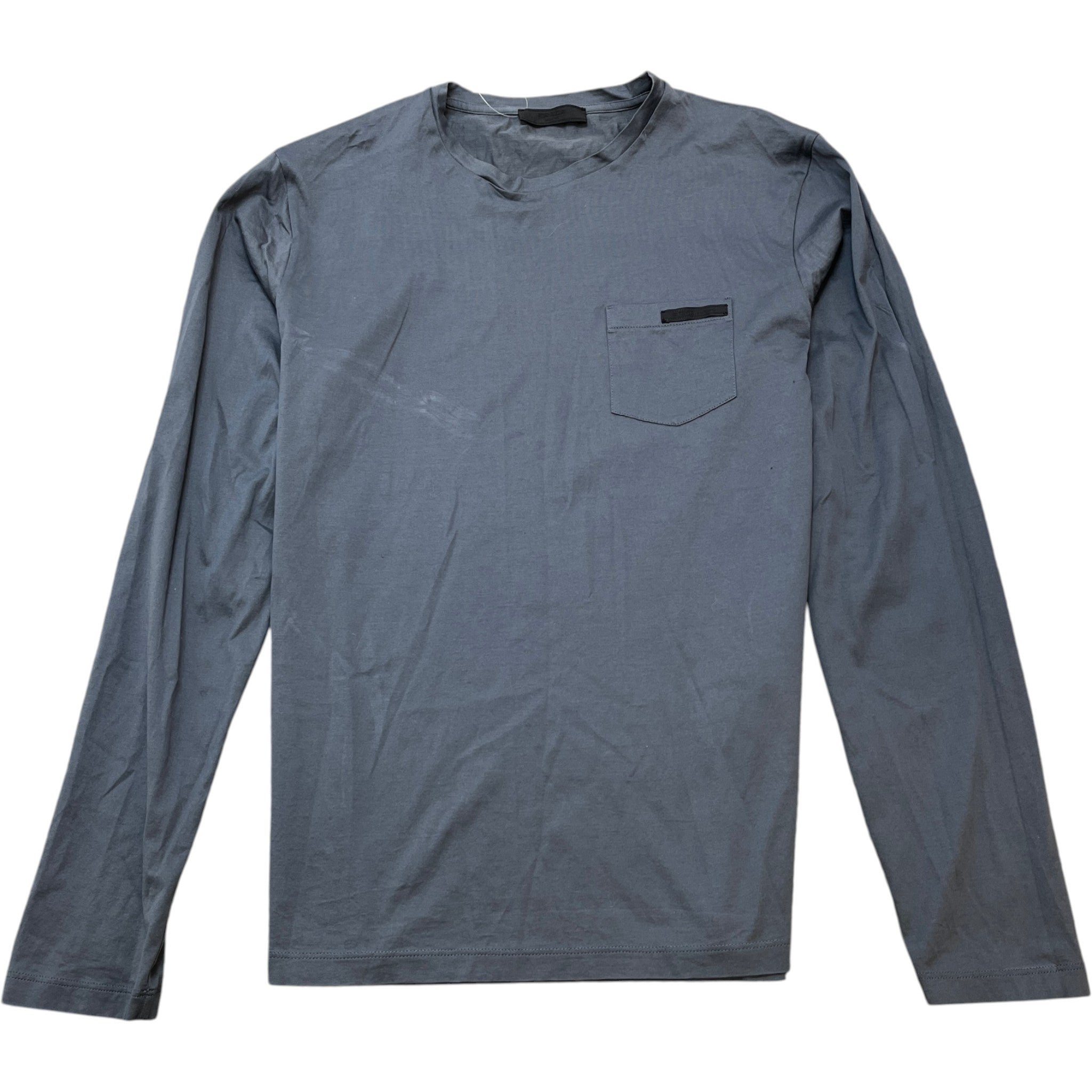 Men's Plaque Logo T-Shirt Grey Size M