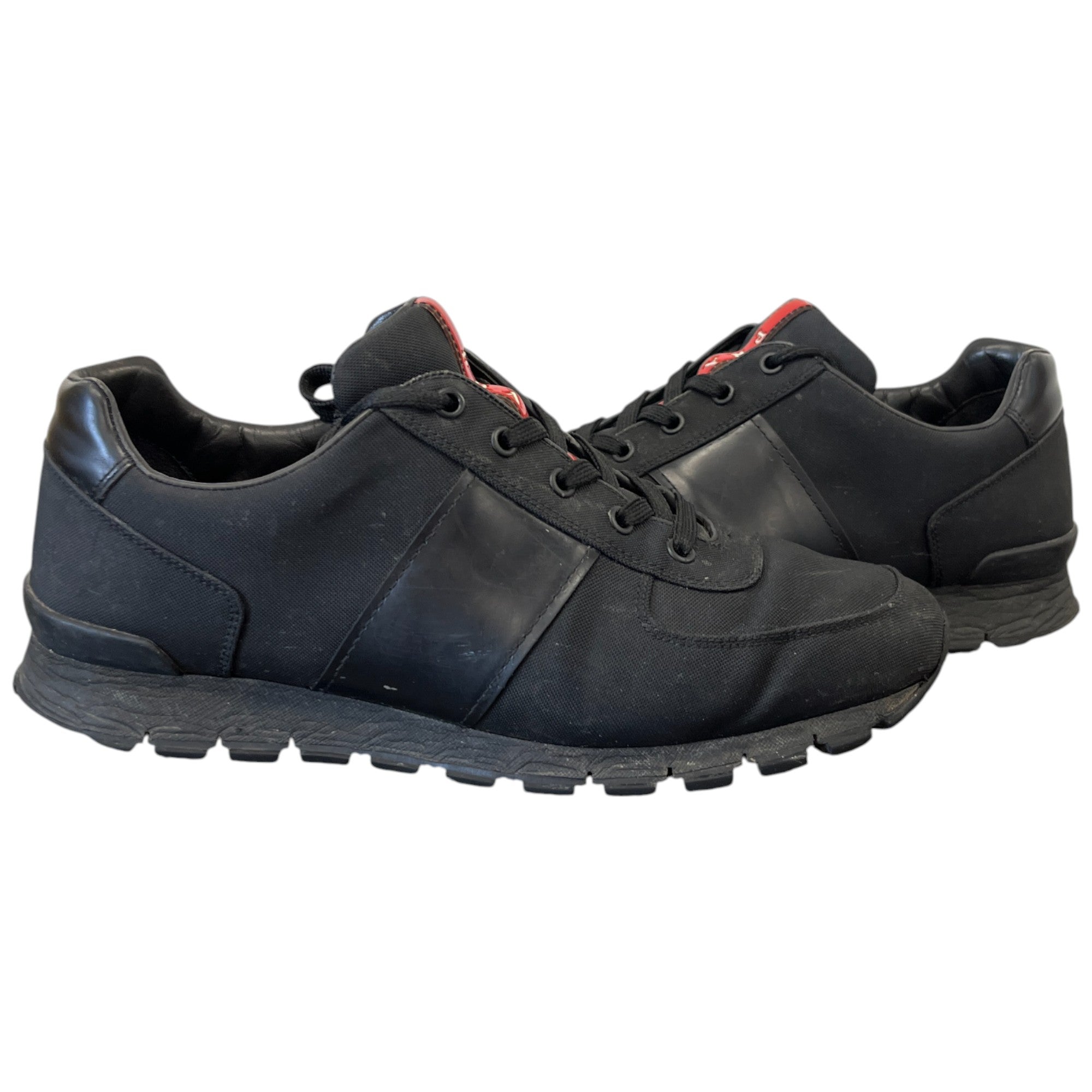 Men's Logo Low Trainers Black Size EU 42 / UK 8