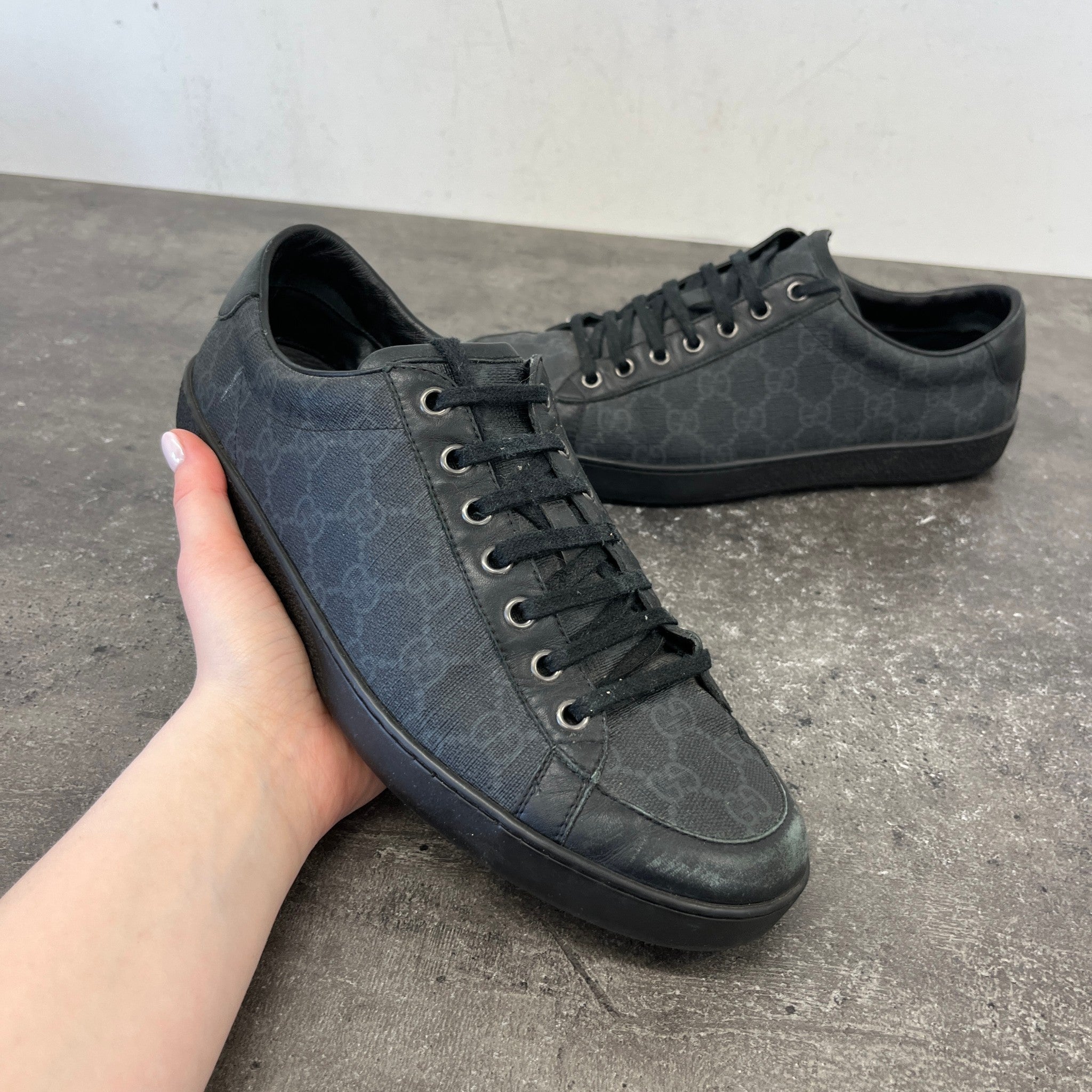 Men's Gg Supreme Ace Low Trainers Black Size EU 41 / UK 7