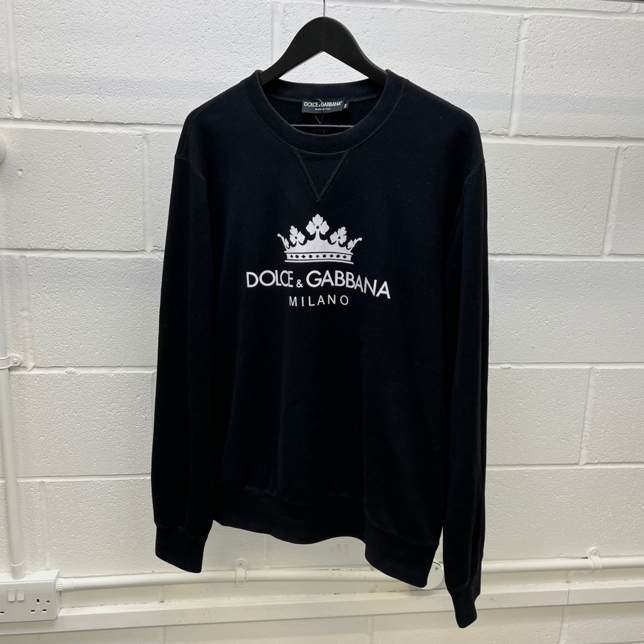 Men's Logo Print Sweatshirt Black Size IT 50 / UK L