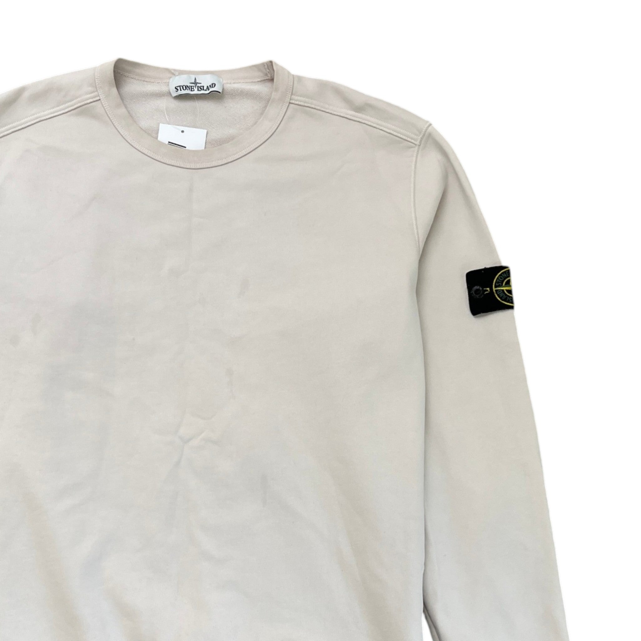 Men's Applique Logo Sweatshirt Beige Size XXXL