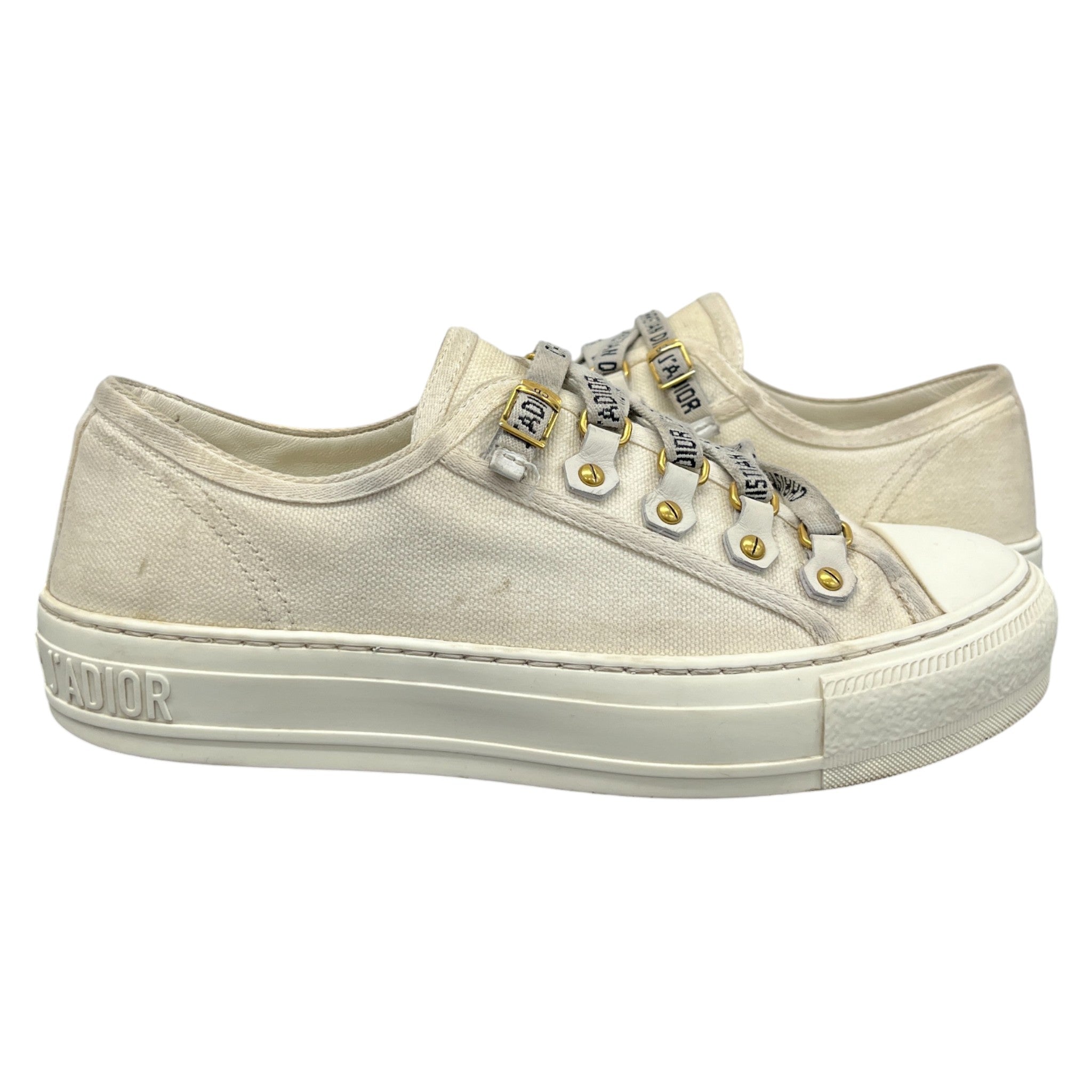 Women's Walk'N'Dior Low Trainers Cream Size EU 36.5 / UK 3.5