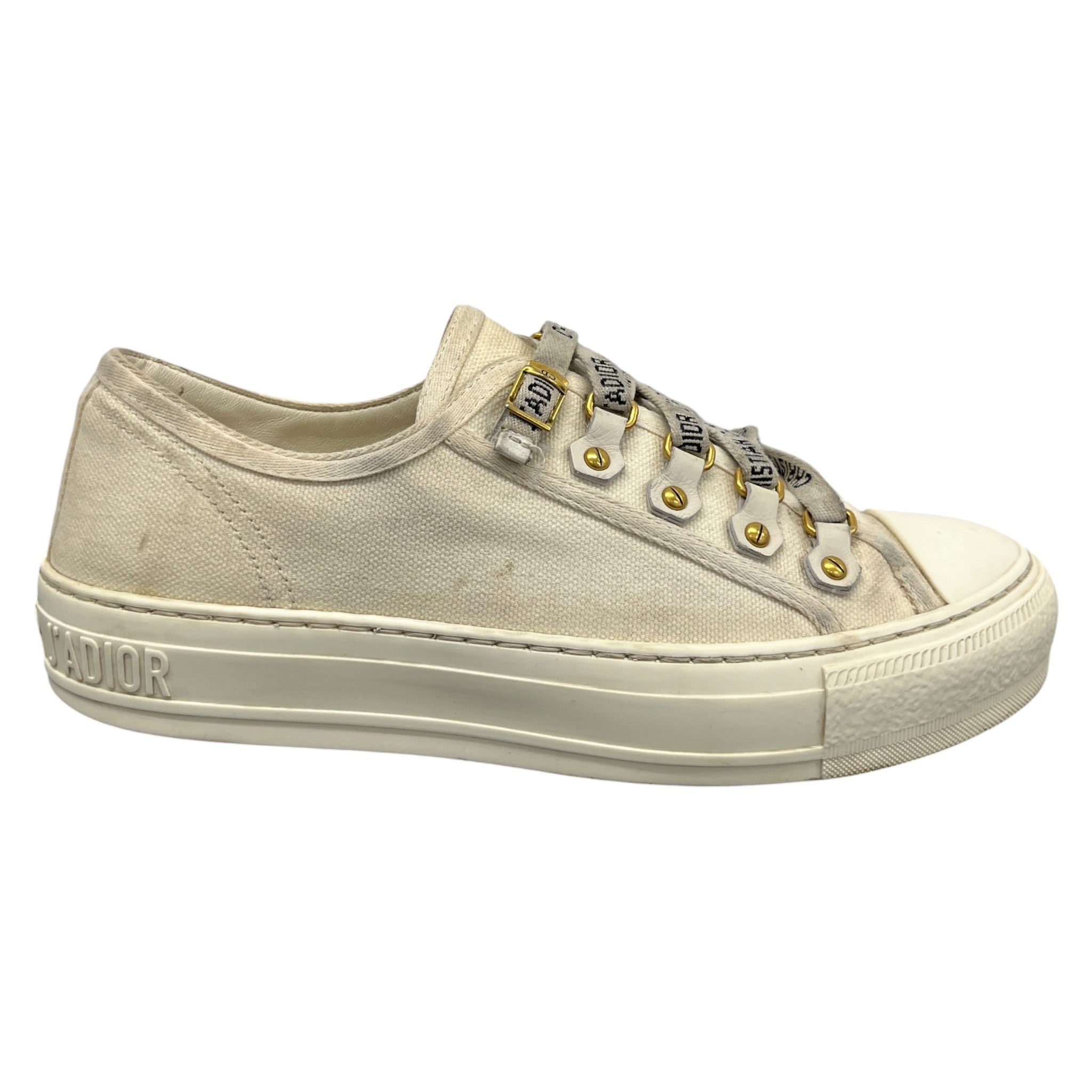Women's Walk'N'Dior Low Trainers Cream Size EU 36.5 / UK 3.5