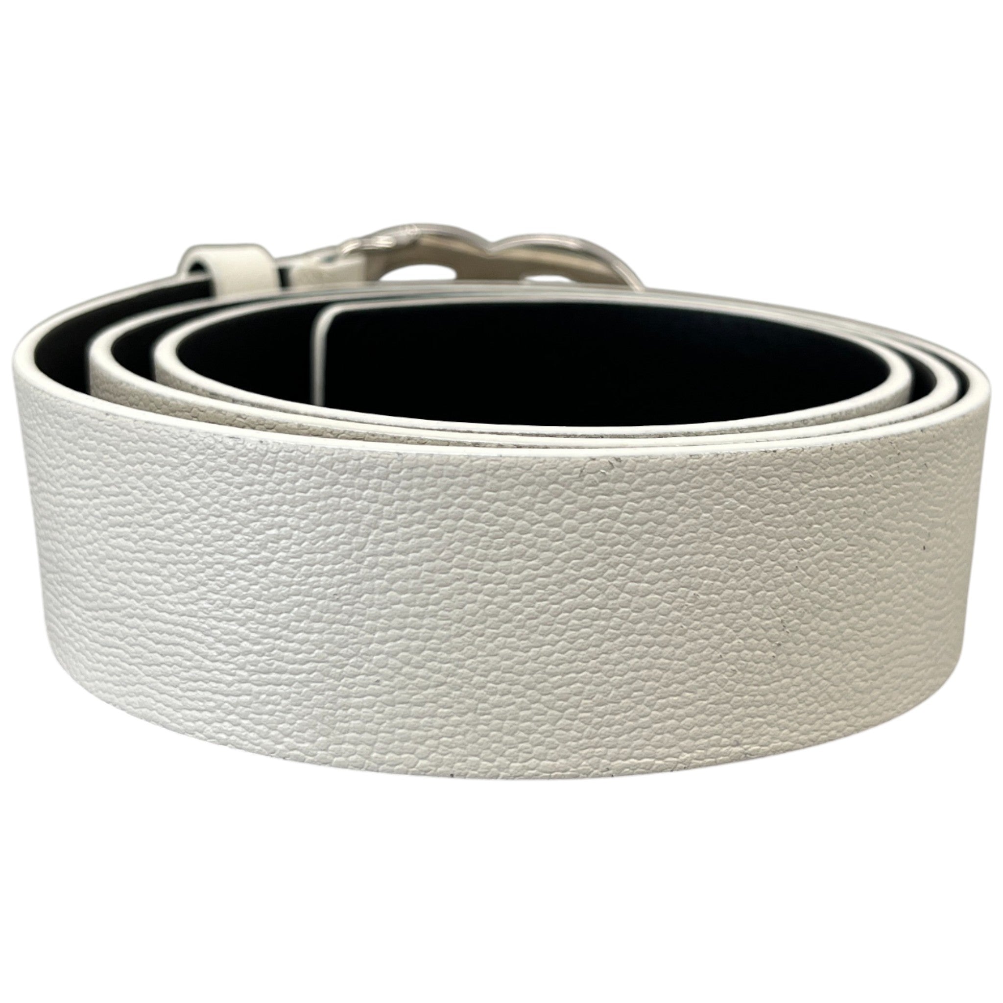 Women's Cc Logo Belt White Size Waist 36"