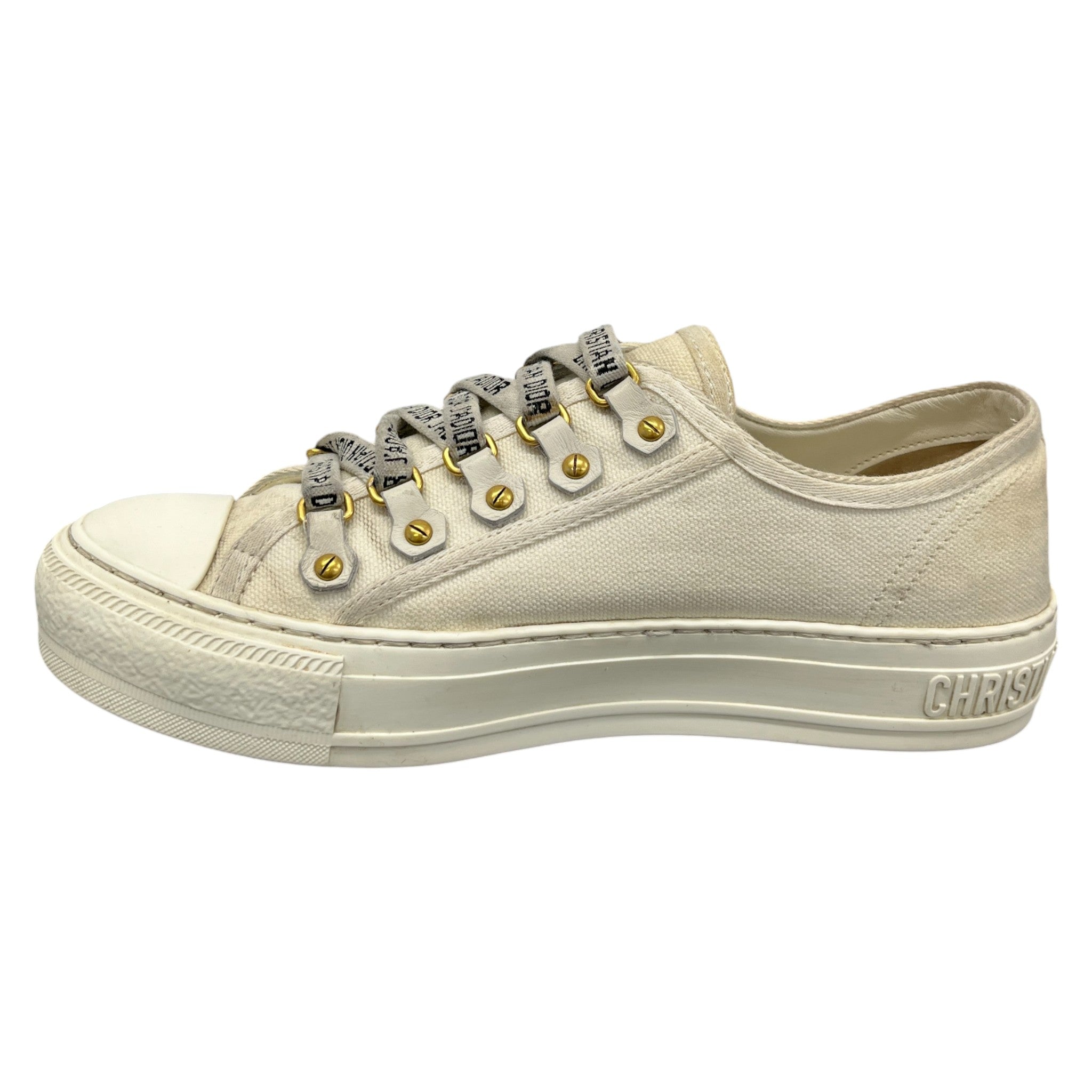 Women's Walk'N'Dior Low Trainers Cream Size EU 36.5 / UK 3.5