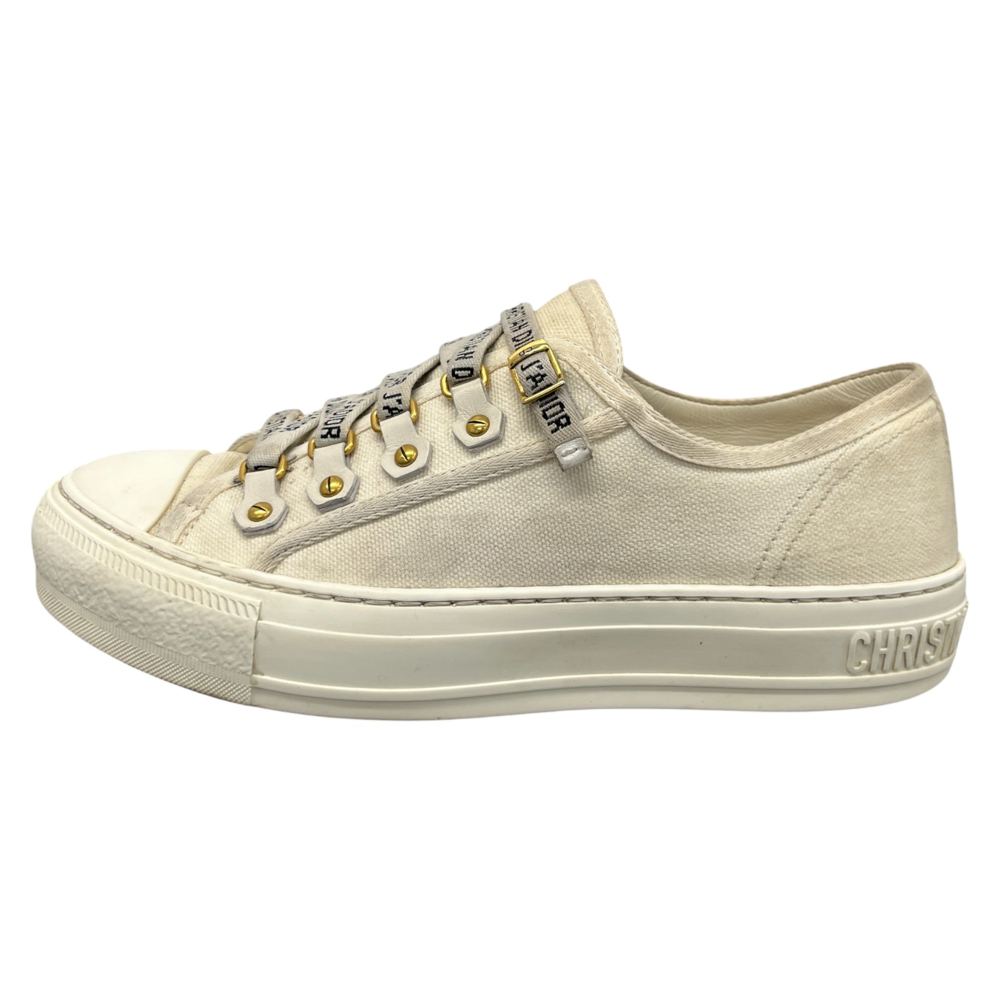 Women's Walk'N'Dior Low Trainers Cream Size EU 36.5 / UK 3.5