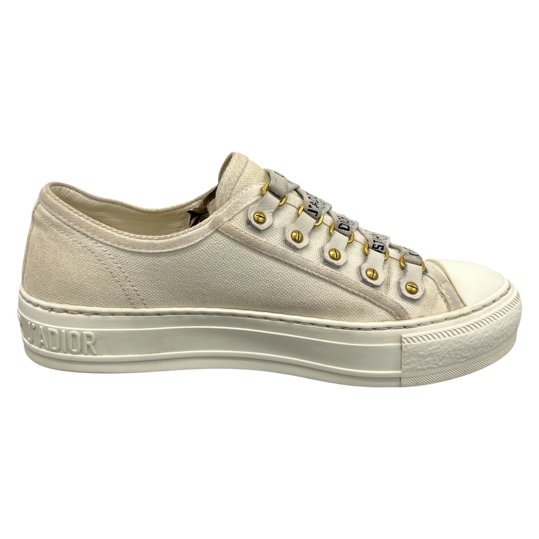 Women's Walk'N'Dior Low Trainers Cream Size EU 36.5 / UK 3.5