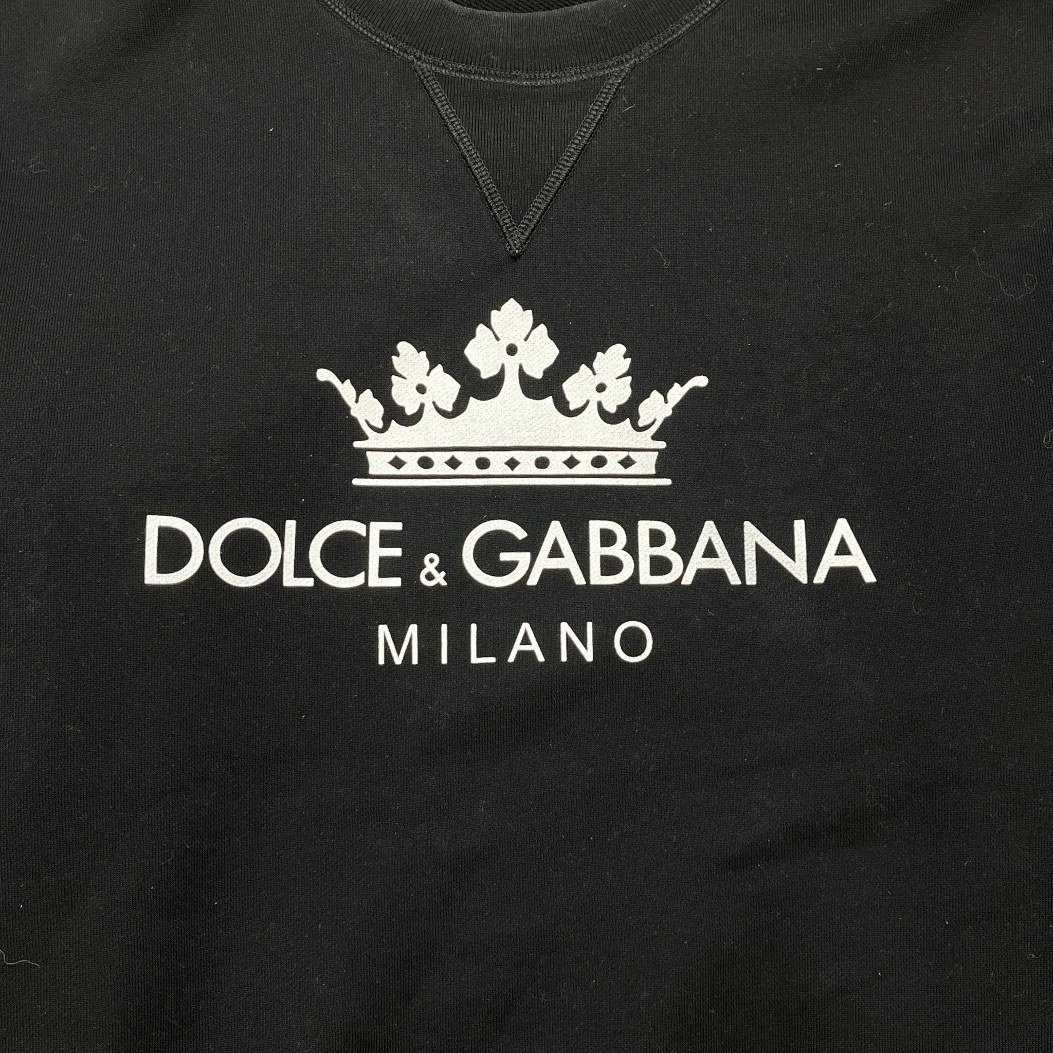 Men's Logo Print Sweatshirt Black Size IT 50 / UK L