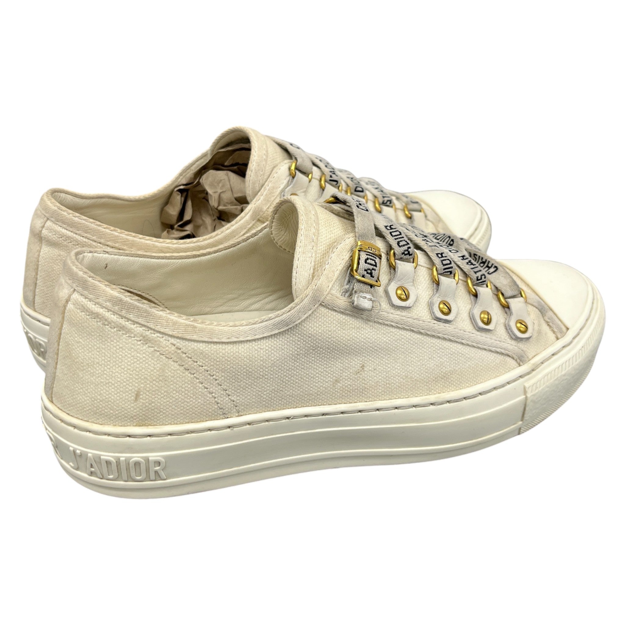 Women's Walk'N'Dior Low Trainers Cream Size EU 36.5 / UK 3.5