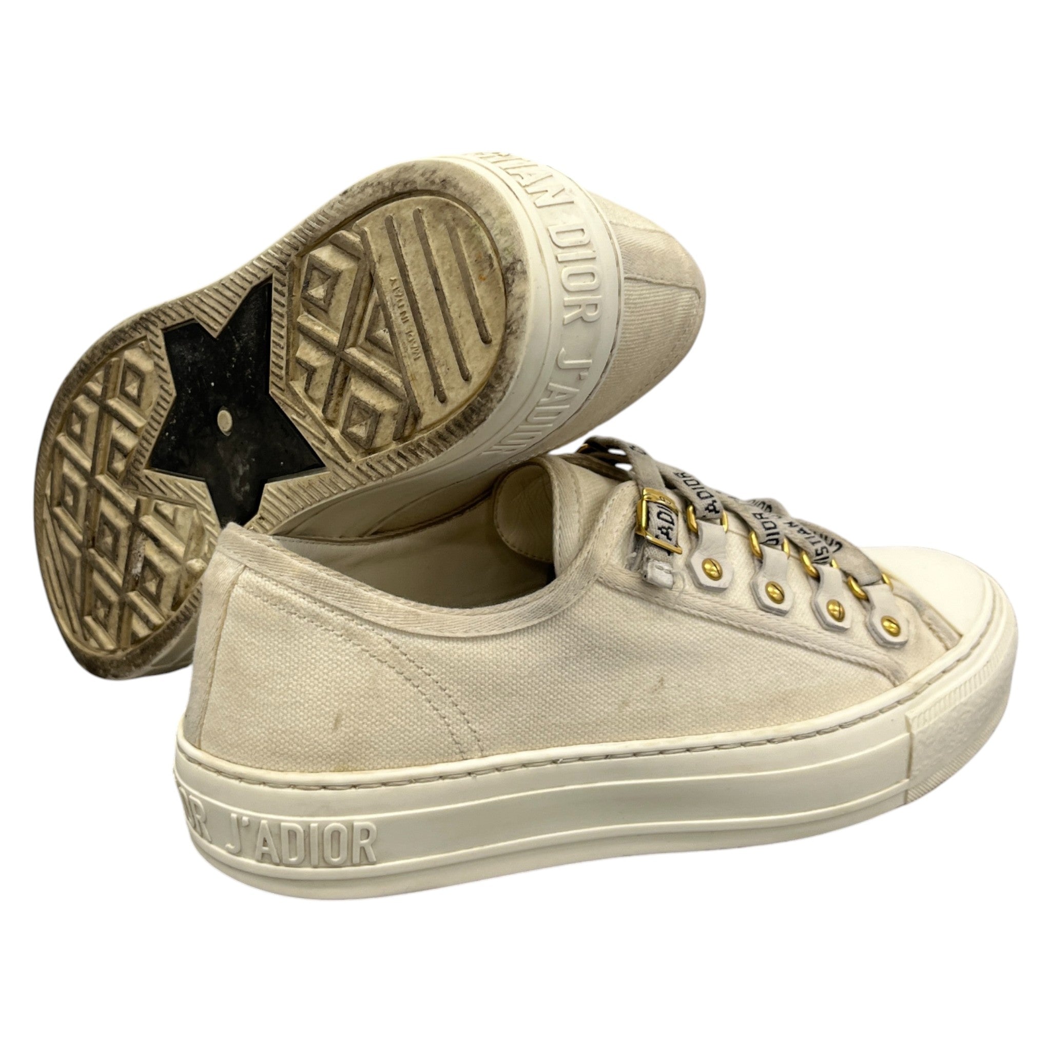 Women's Walk'N'Dior Low Trainers Cream Size EU 36.5 / UK 3.5