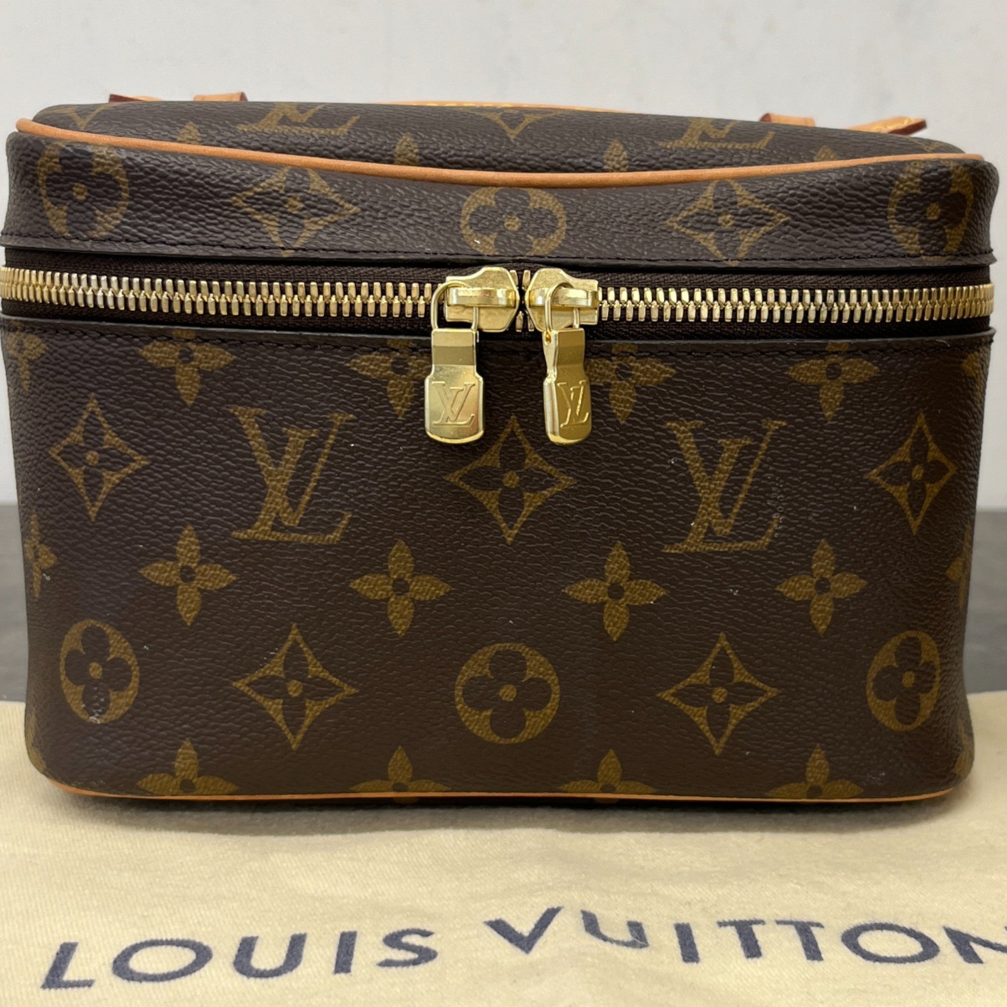 Women's Monogram Nice Mini Toiletry Bag Brown