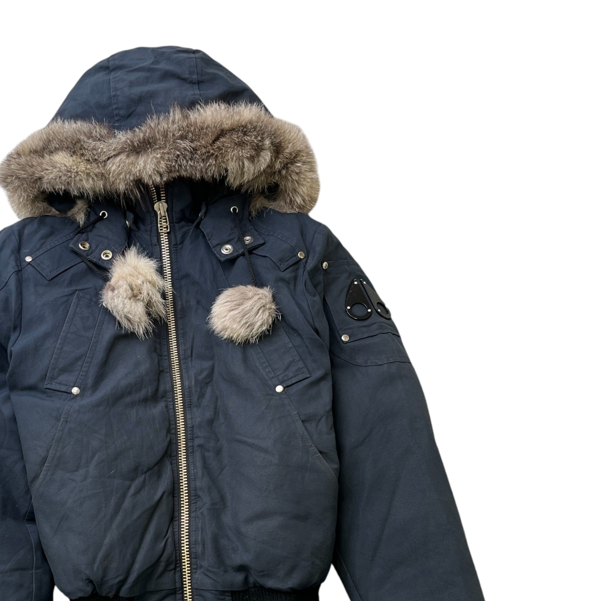 Women's Ballistic Bomber Down Jacket Blue Size M