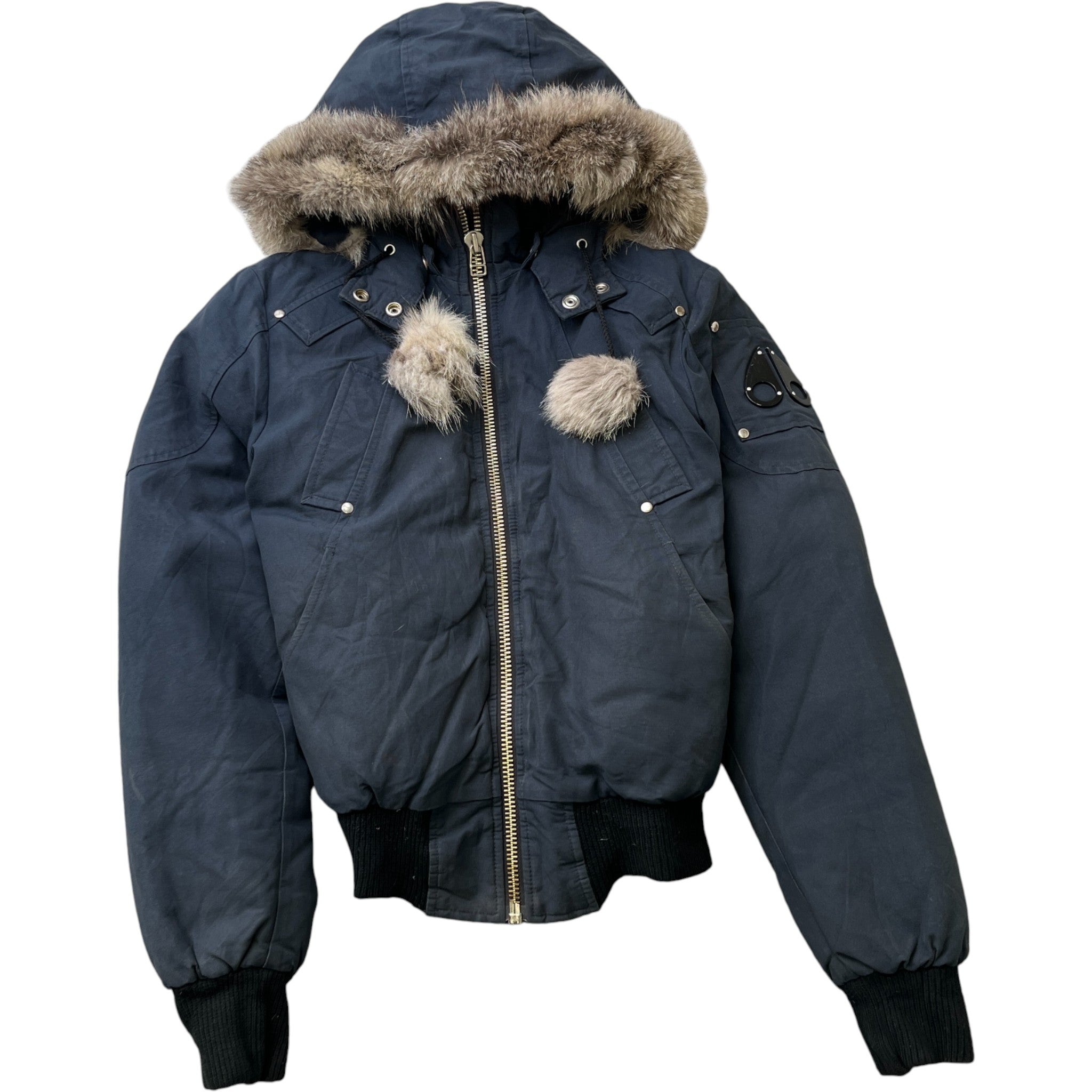 Women's Ballistic Bomber Down Jacket Blue Size M