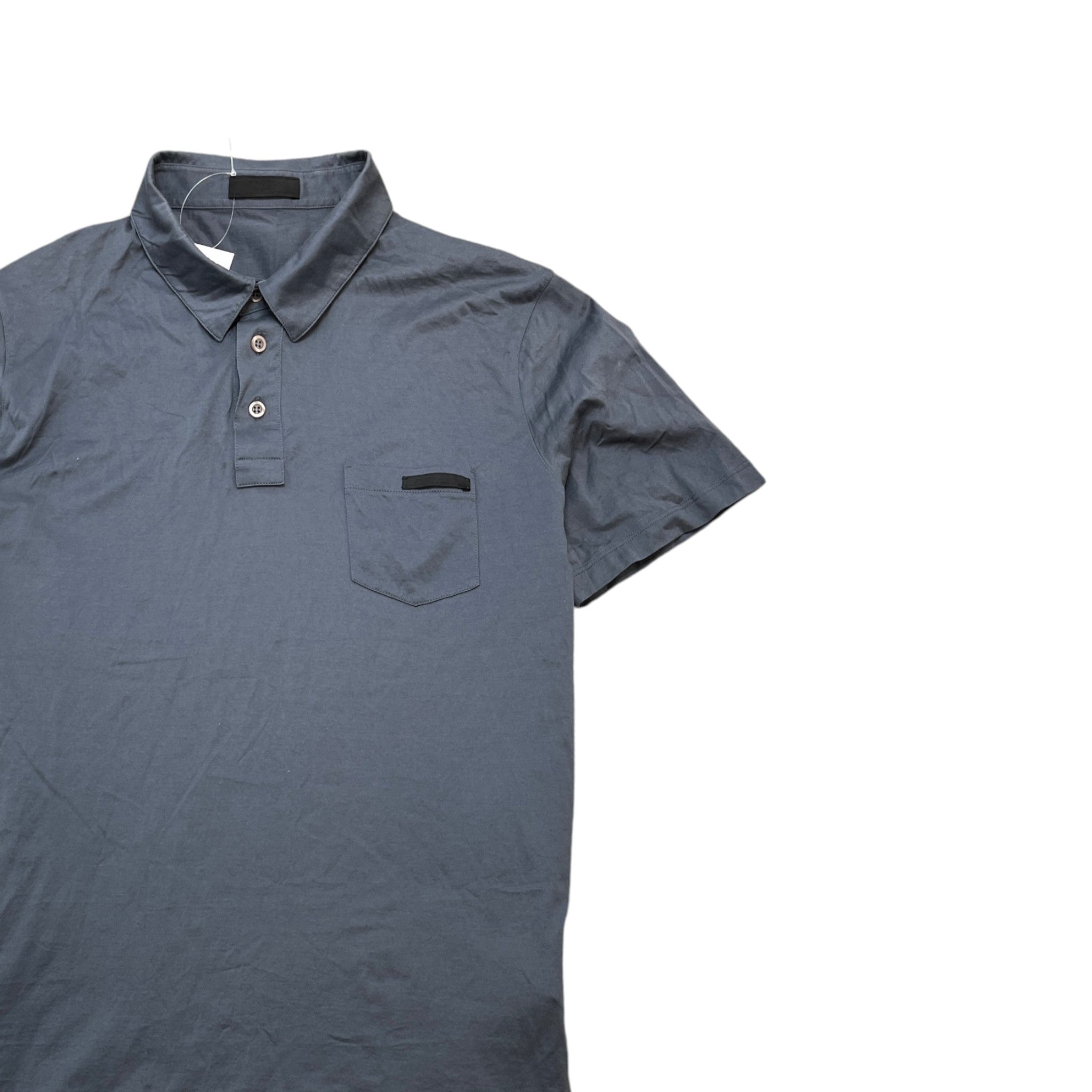 Men's Pocket Logo Polo Shirt Grey Size XL