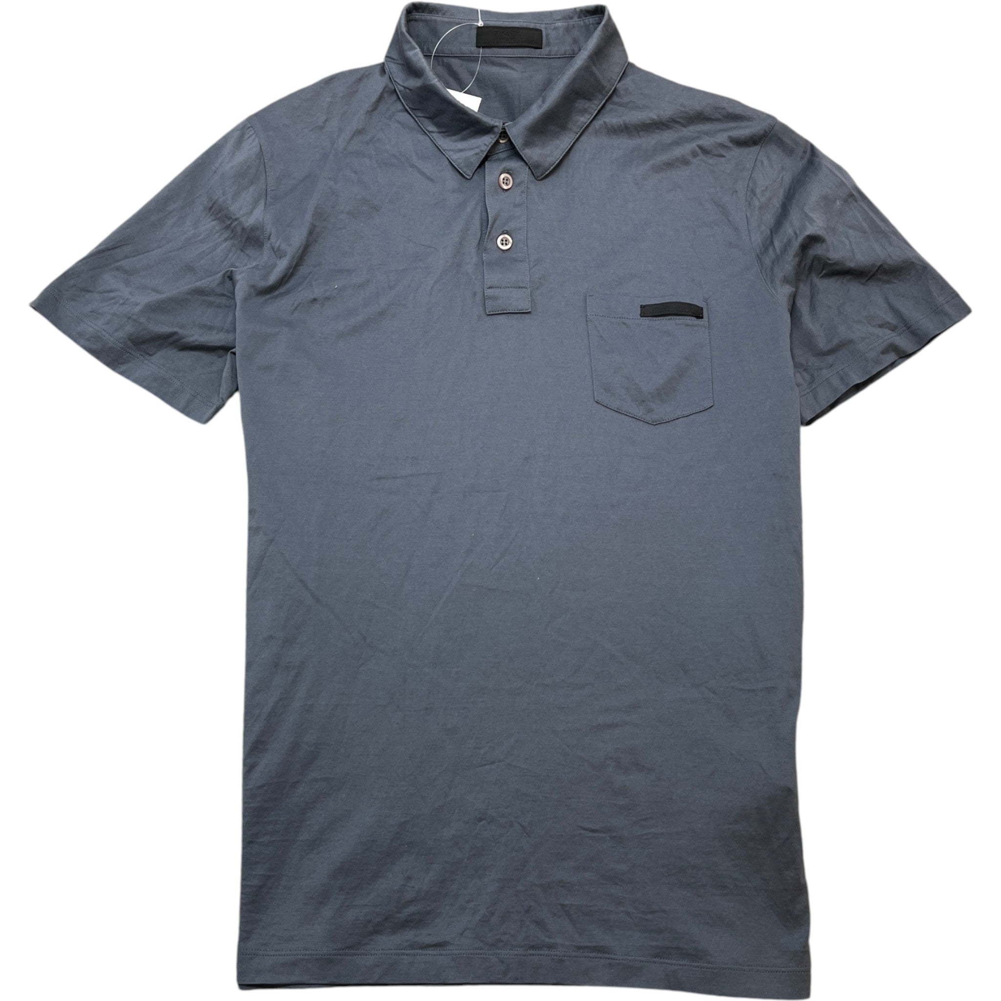 Men's Pocket Logo Polo Shirt Grey Size XL
