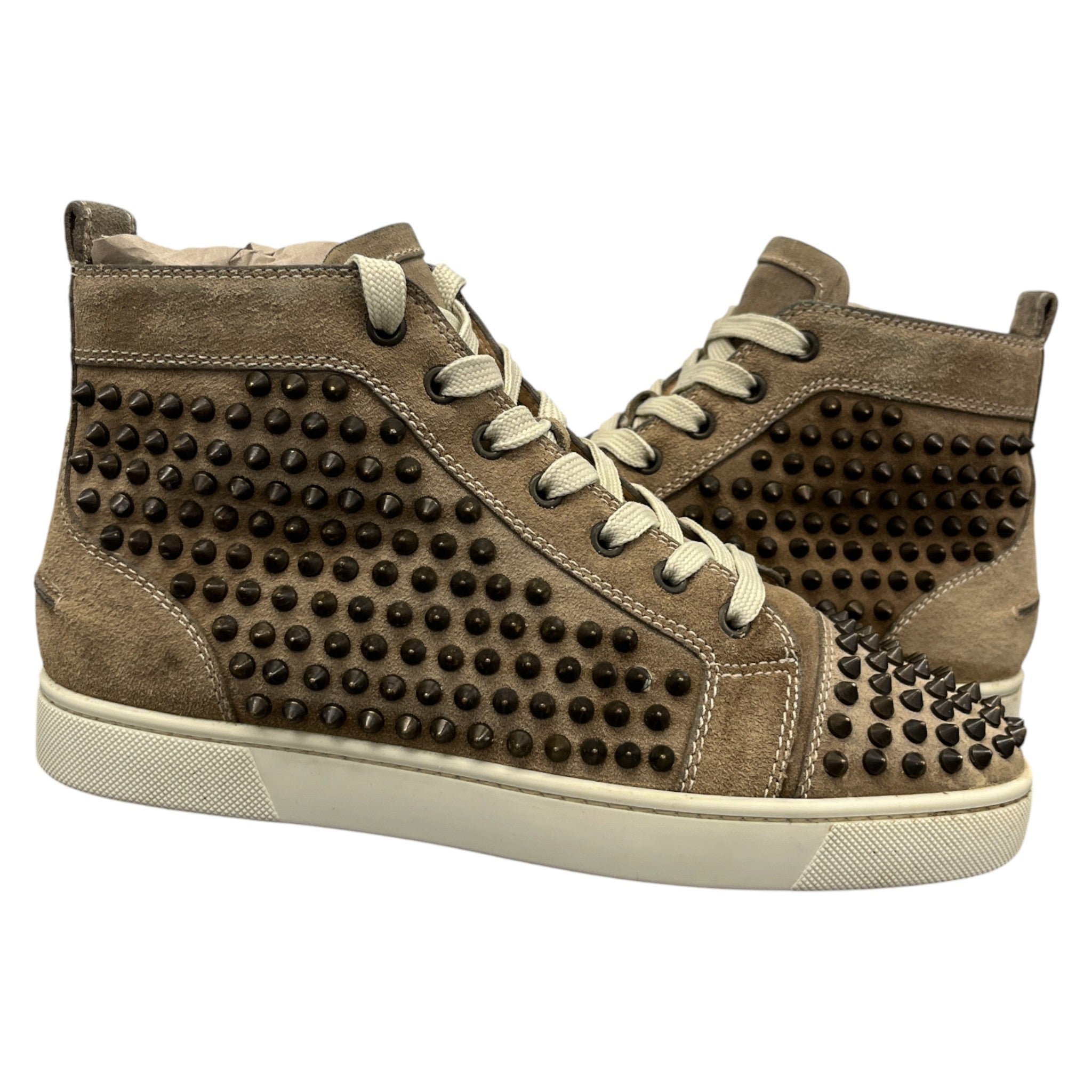 Men's Louis Flat Spikes High Trainers Brown Size EU 40 / UK 6