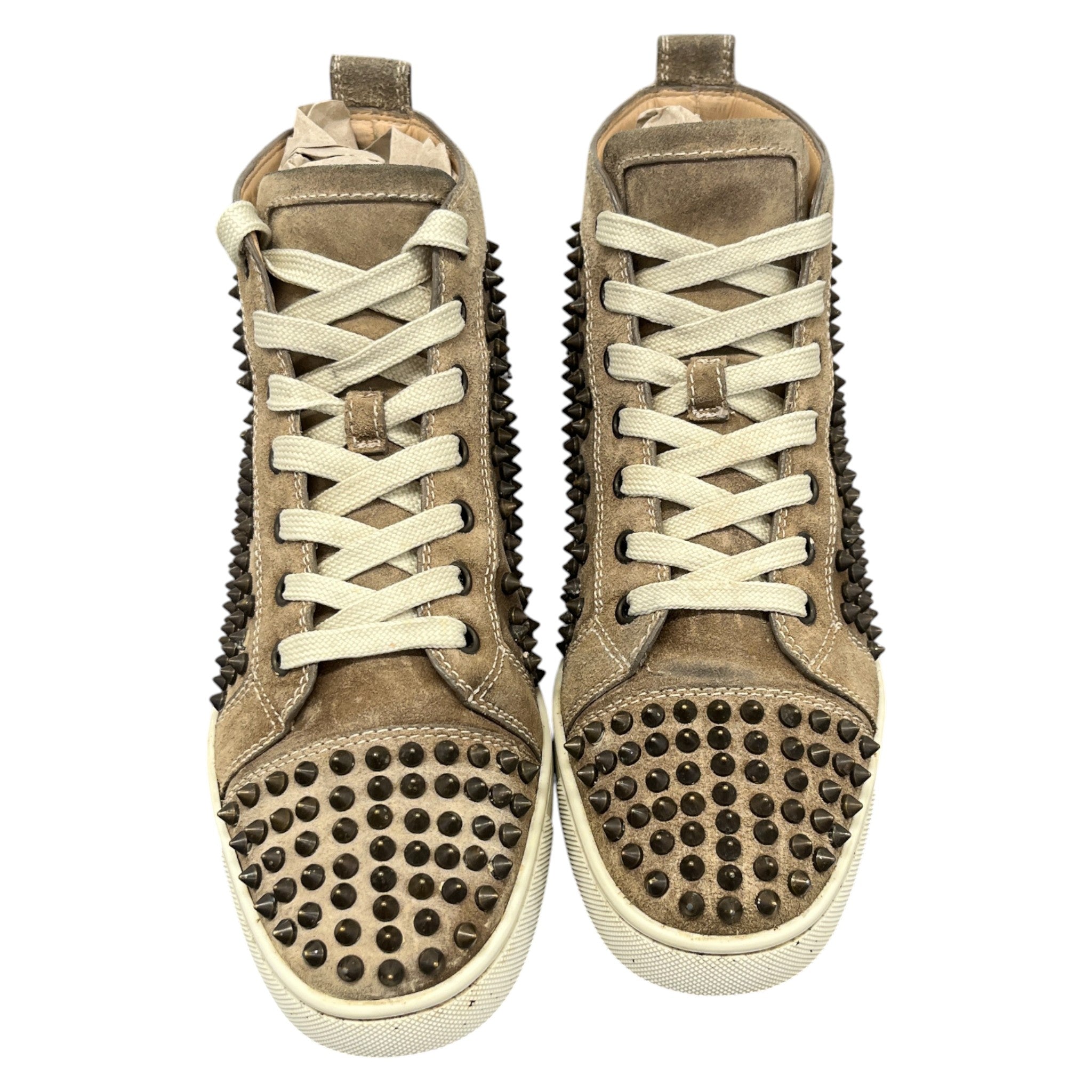 Men's Louis Flat Spikes High Trainers Brown Size EU 40 / UK 6