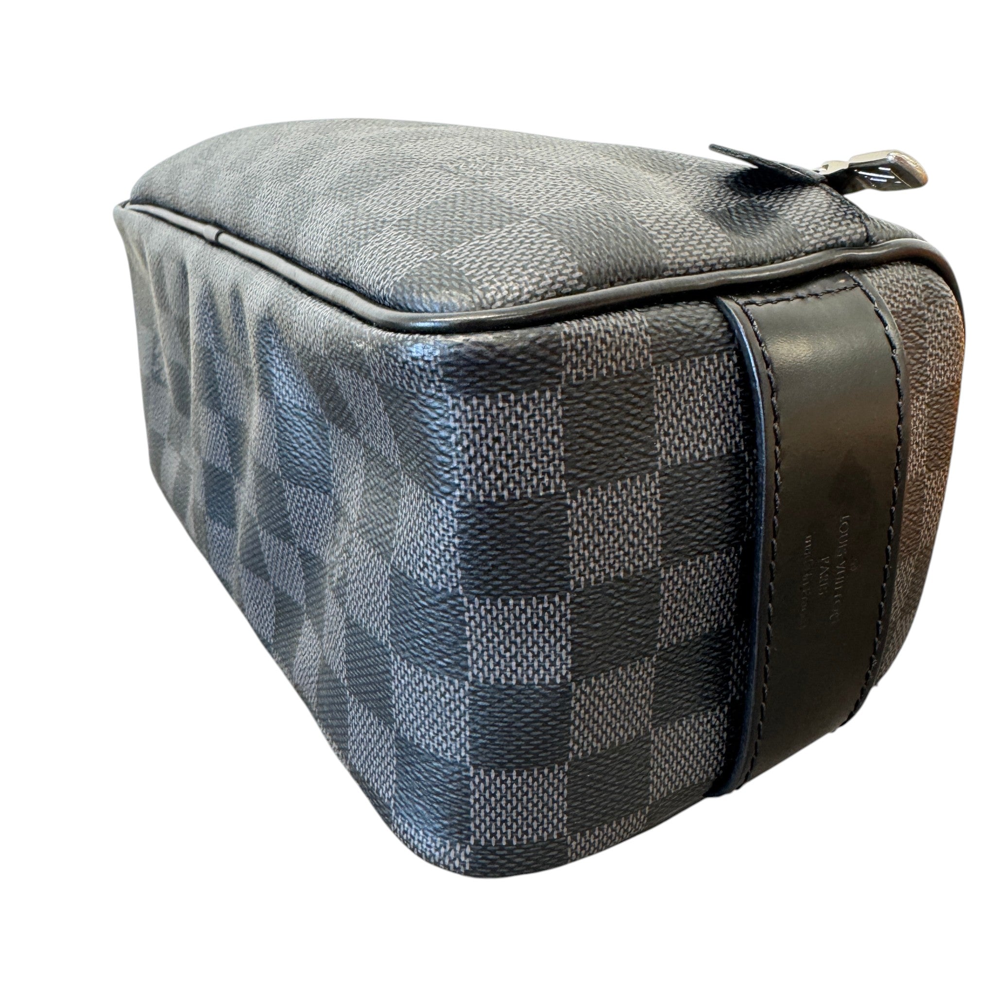 Men's Damier Graphite Toiletry Bag Black