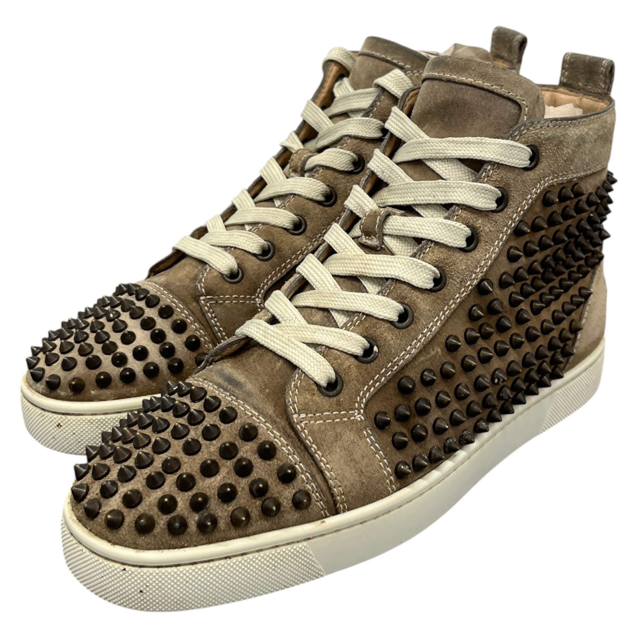 Men's Louis Flat Spikes High Trainers Brown Size EU 40 / UK 6