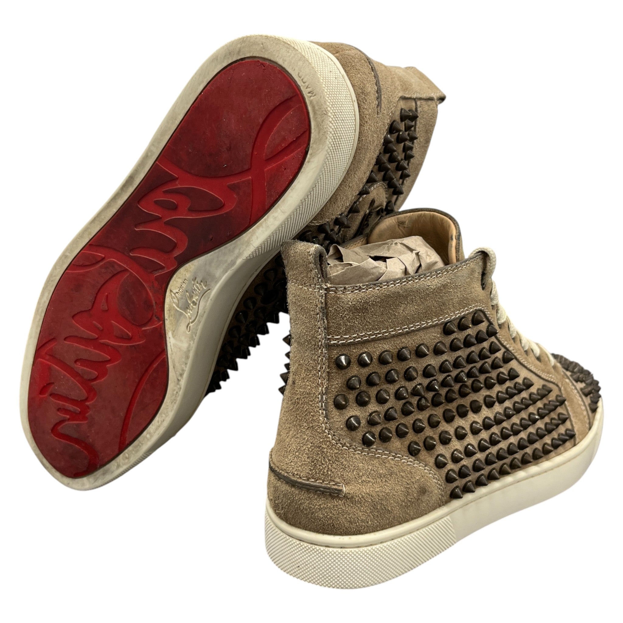 Men's Louis Flat Spikes High Trainers Brown Size EU 40 / UK 6