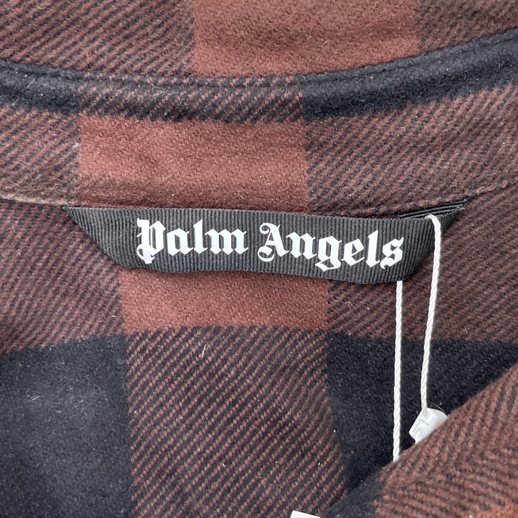 Men's Printed Logo Flannel Shirt Brown Size IT 44 / UK XS