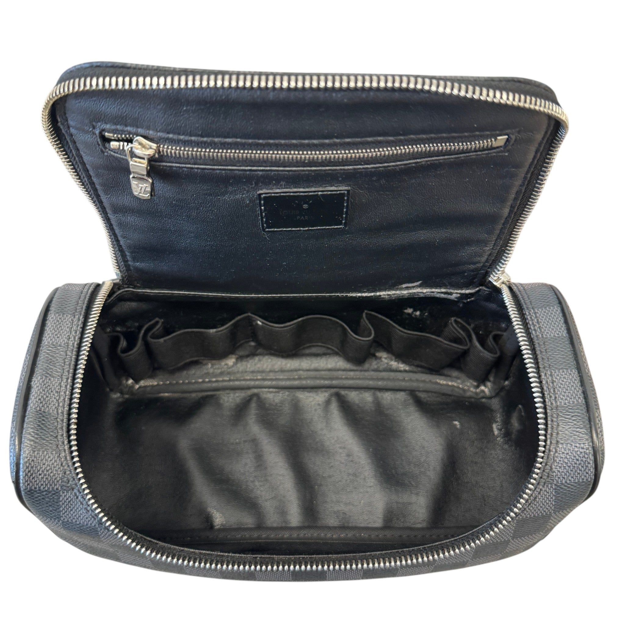 Men's Damier Graphite Toiletry Bag Black