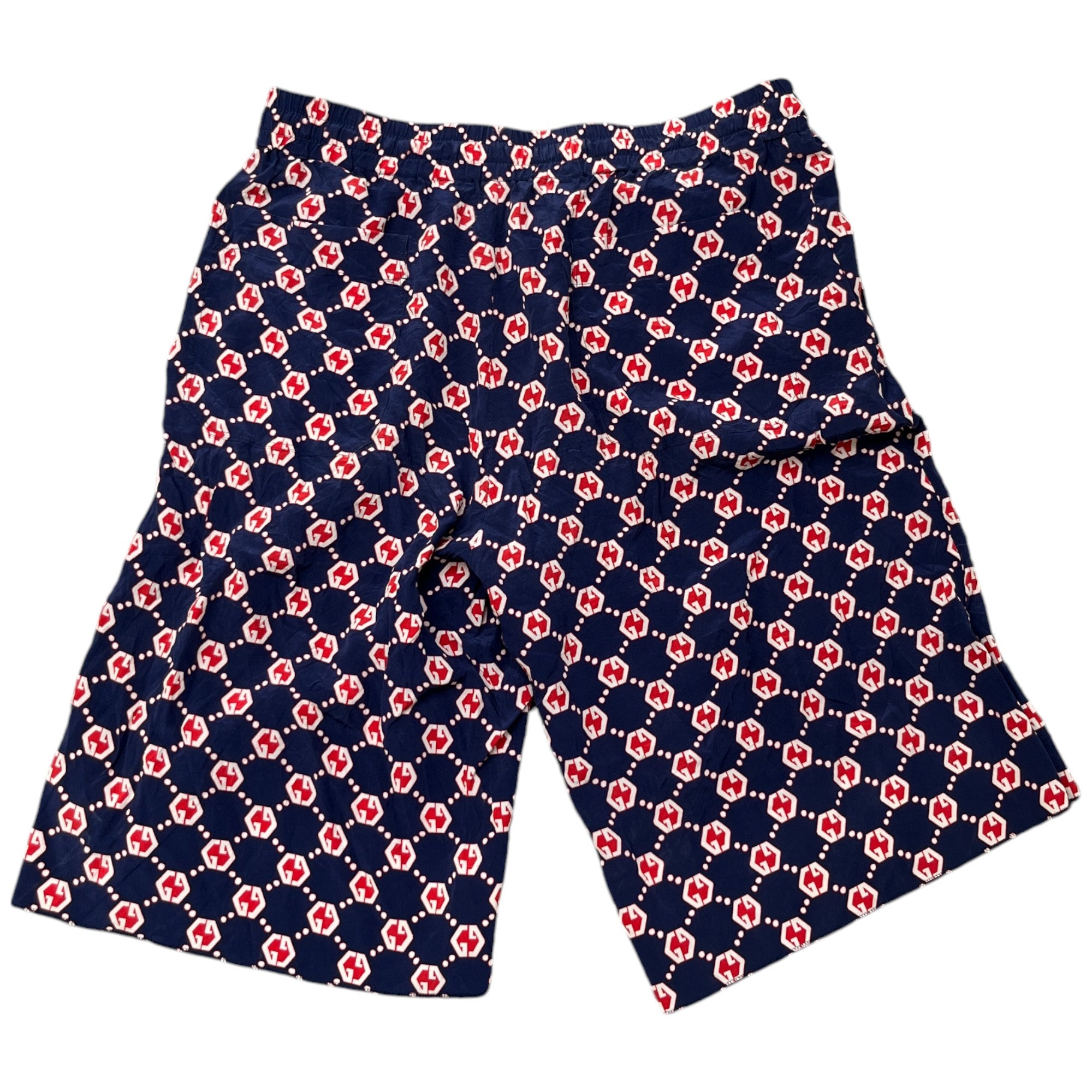 Men's Gg Silk Shirt & Short It 48 / Uk M Twin Set Suit Navy Size M