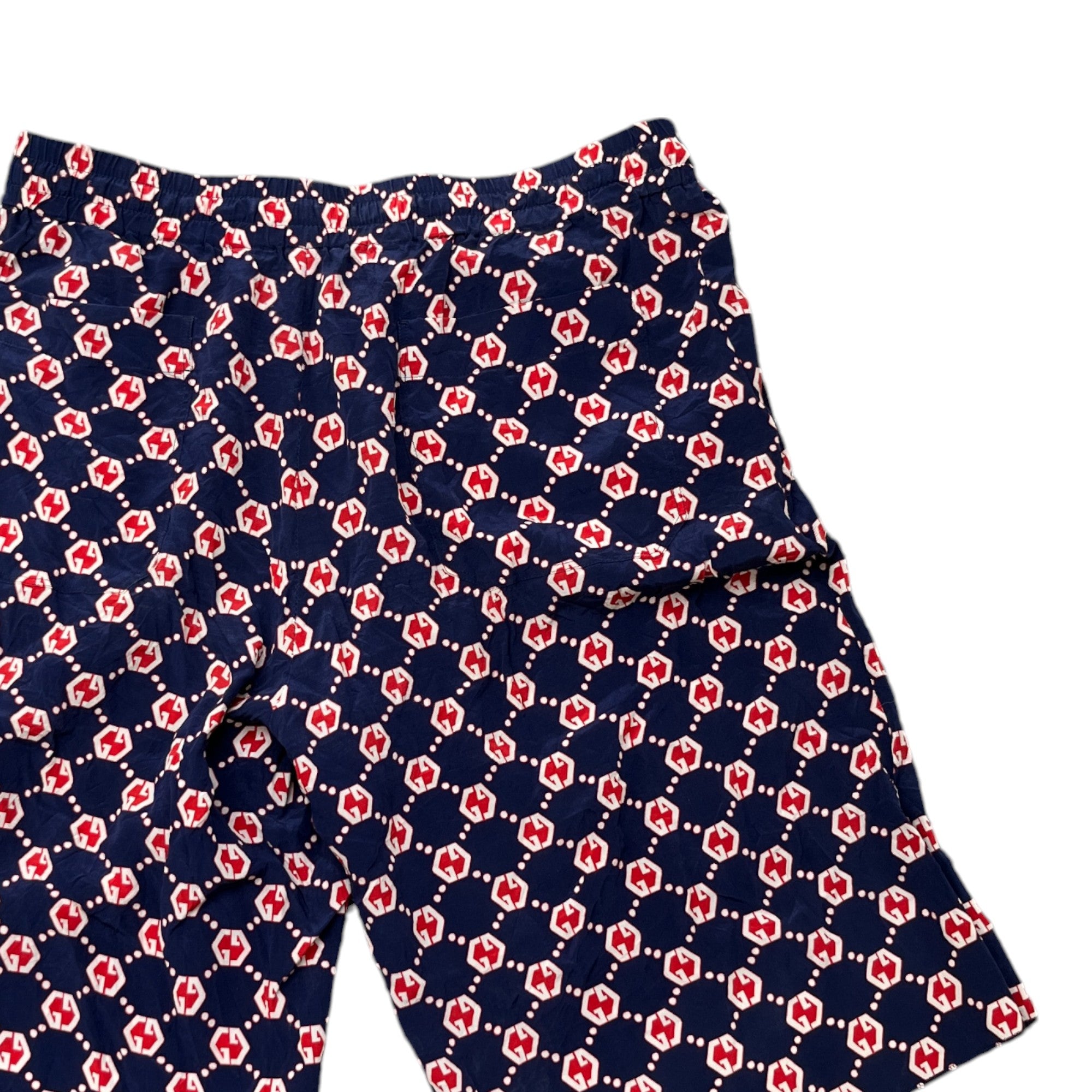 Men's Gg Silk Shirt & Short It 48 / Uk M Twin Set Suit Navy Size M