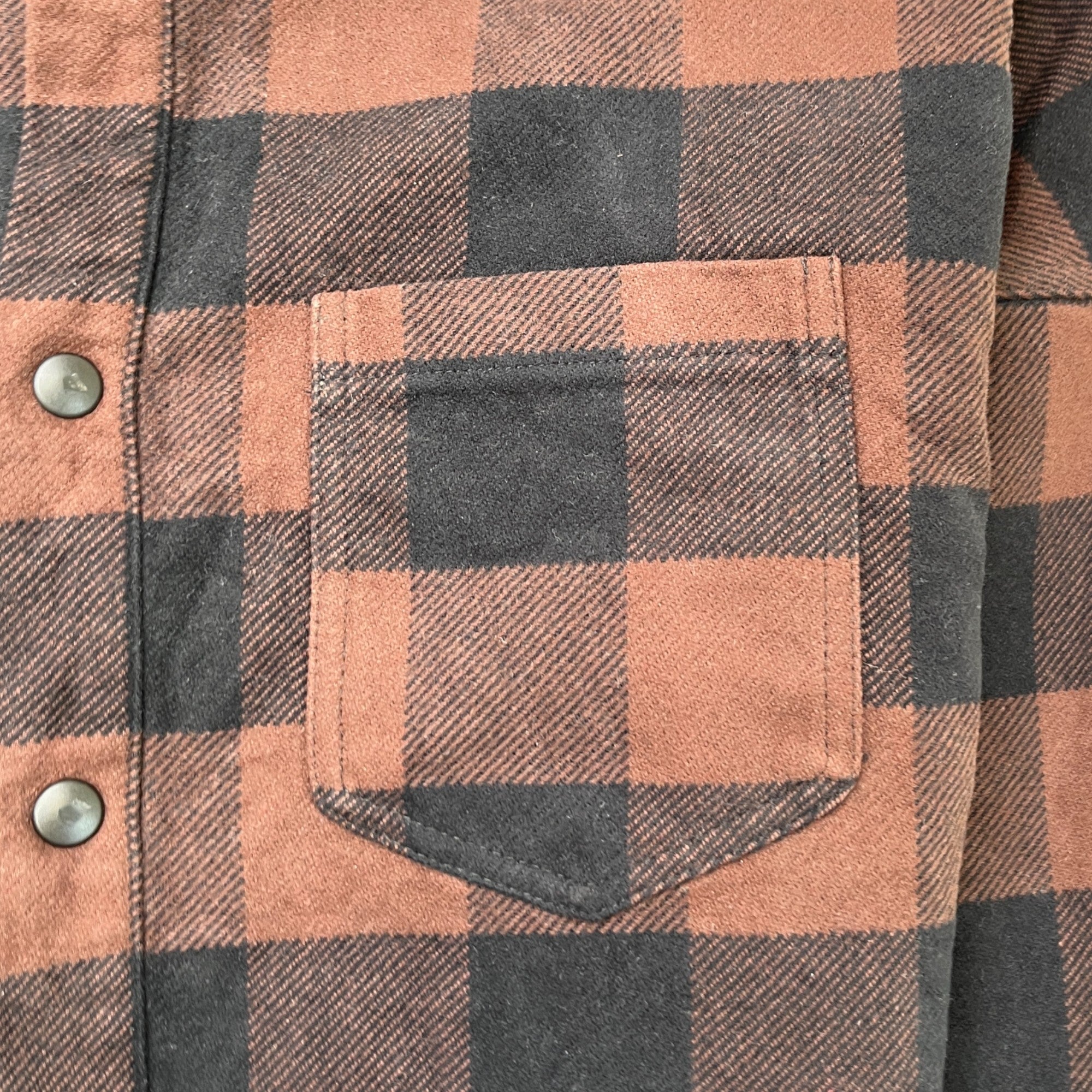 Men's Printed Logo Flannel Shirt Brown Size IT 44 / UK XS