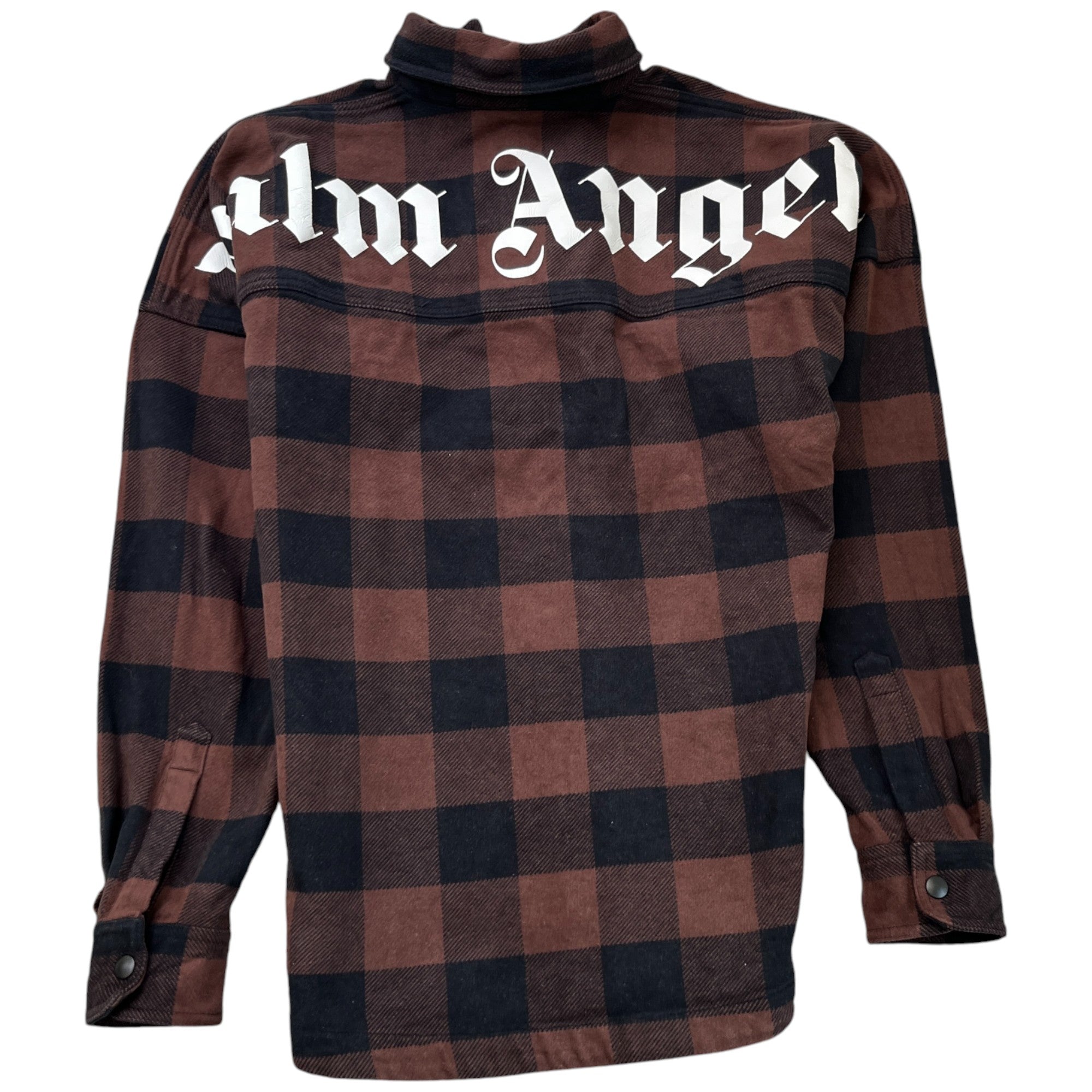 Men's Printed Logo Flannel Shirt Brown Size IT 44 / UK XS