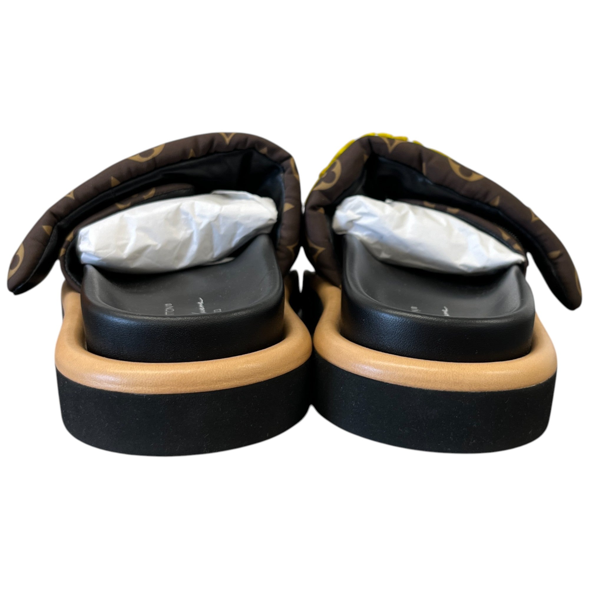 Women's Louis Vuitton X Yayoi Kusama Pool Slides Brown Size EU 38 / UK 5