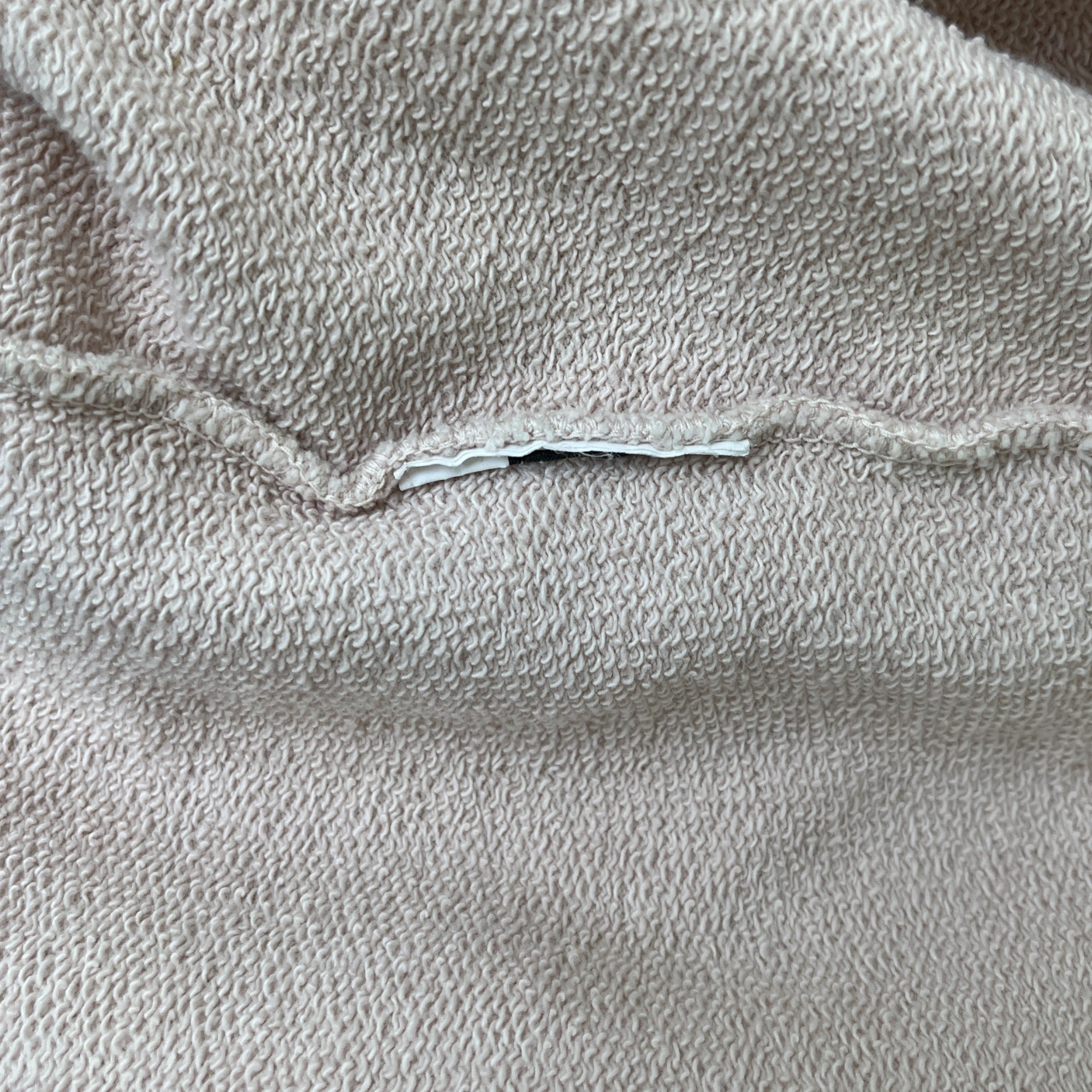 Men's Distressed Logo Print Sweatshirt Cream Size S