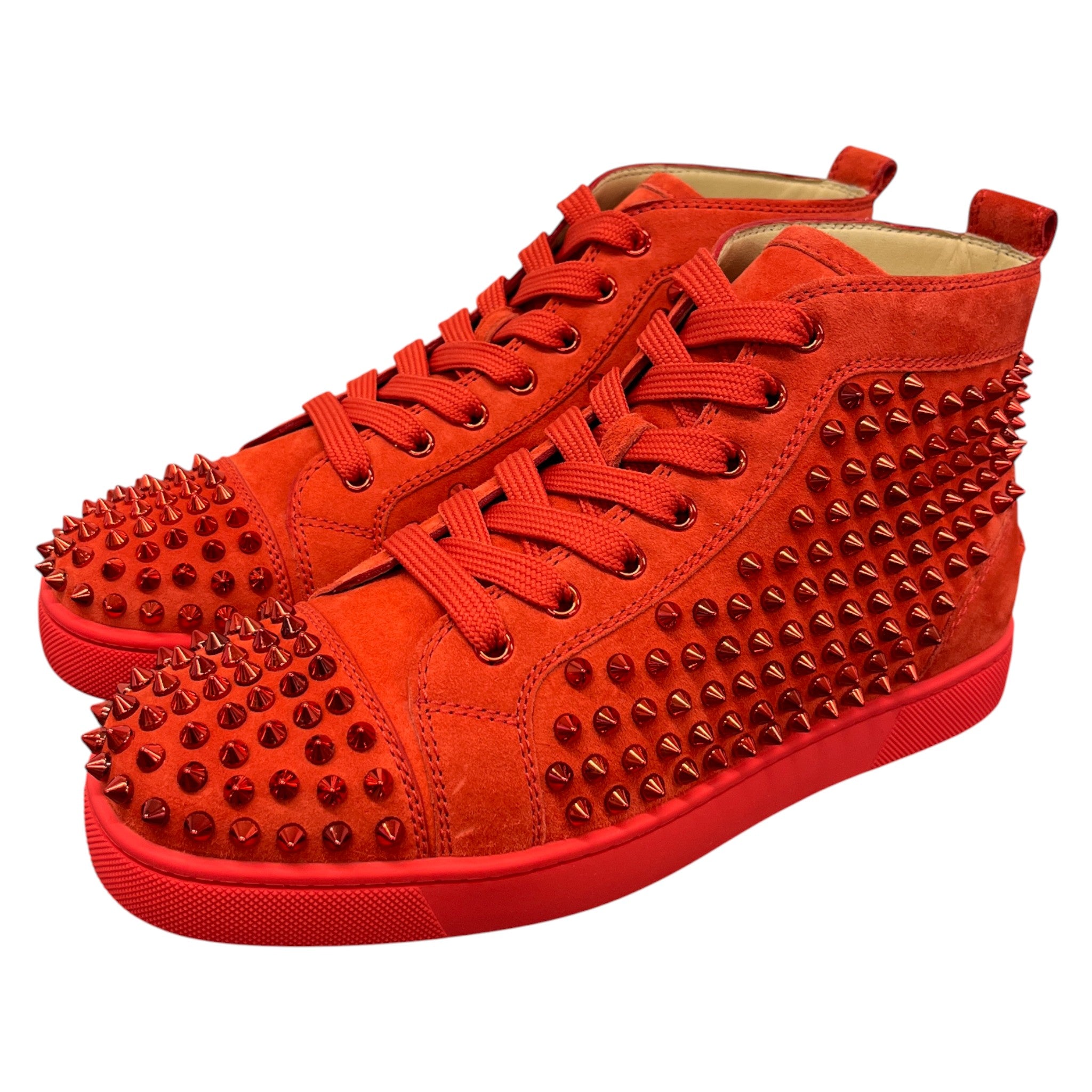 Men's Louis Flat Spike High Trainers Red Size EU 40.5 / UK 6.5