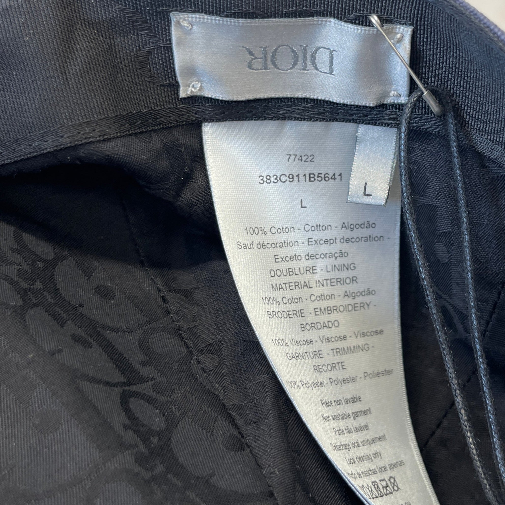 Men's Embroidered Logo Cap Blue Size L