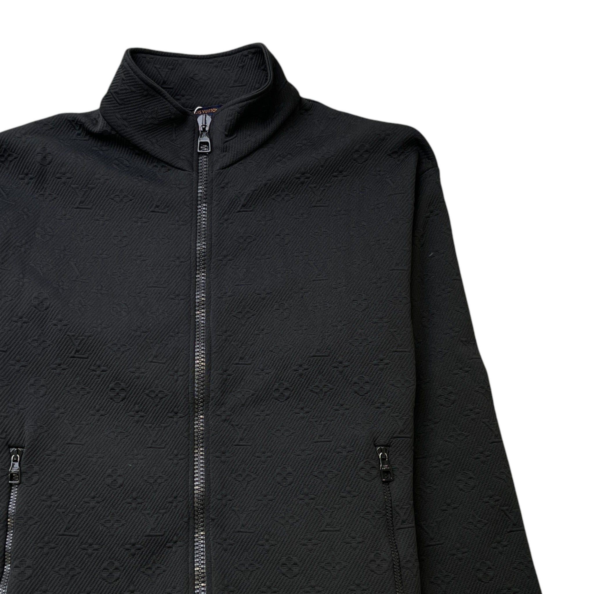 Men's Monogram Technical Track Jacket Black Size L